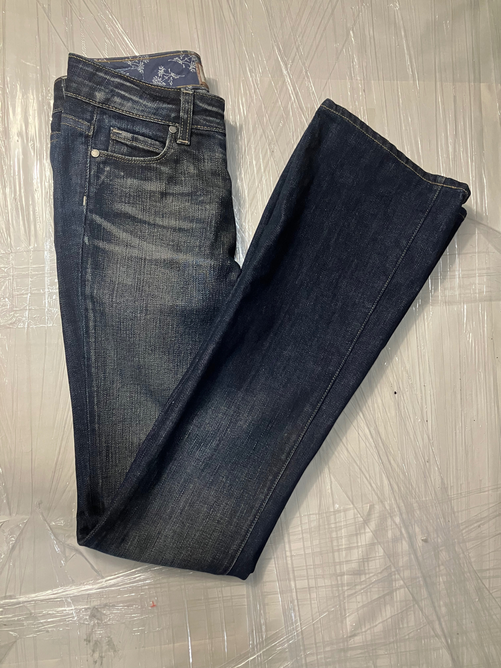 Paige Hollywood Hills Bootcut Jeans Dark Wash Mid-Rise Size 24