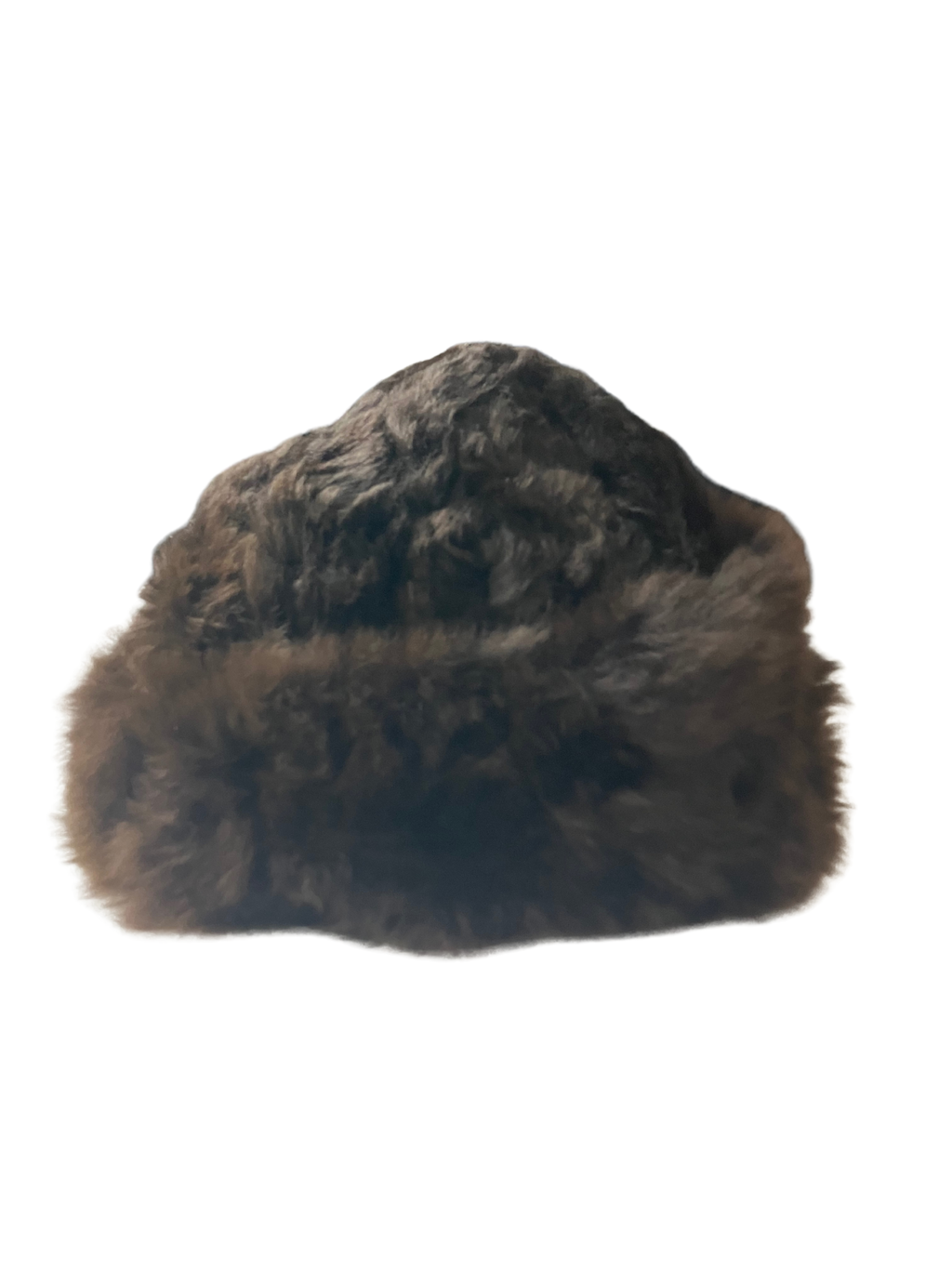 Baby Alpaca Fur Hat Brown Russian Style Winter Luxury Made in Peru