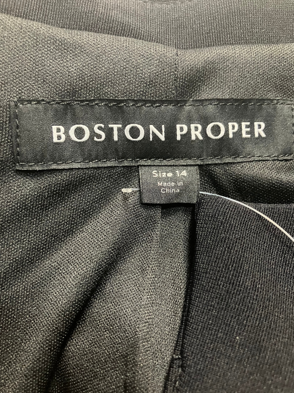 Boston Proper Black Tailored Blazer – Stand Collar – Size 14