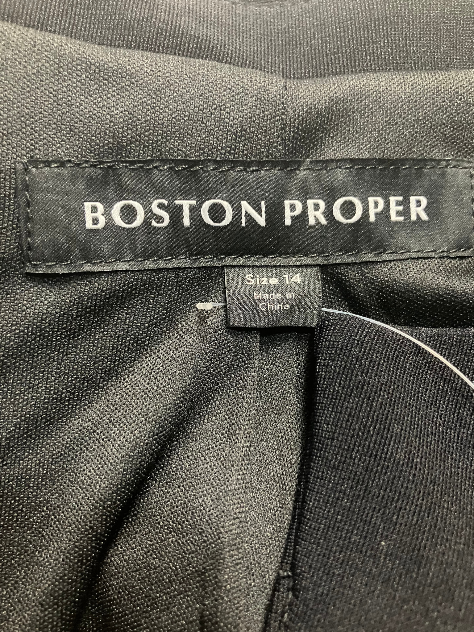 Boston Proper Black Tailored Blazer – Stand Collar – Size 14