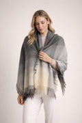 Alpaca Arequipa — Scarf | Peruvian alpaca, charcoal-to-cream ombre · Sz OS