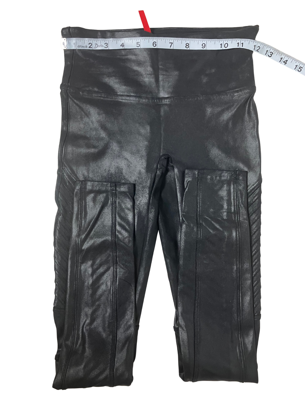 Spanx — Faux-Leather Leggings | Moto-quilted, high-waisted · Sz S