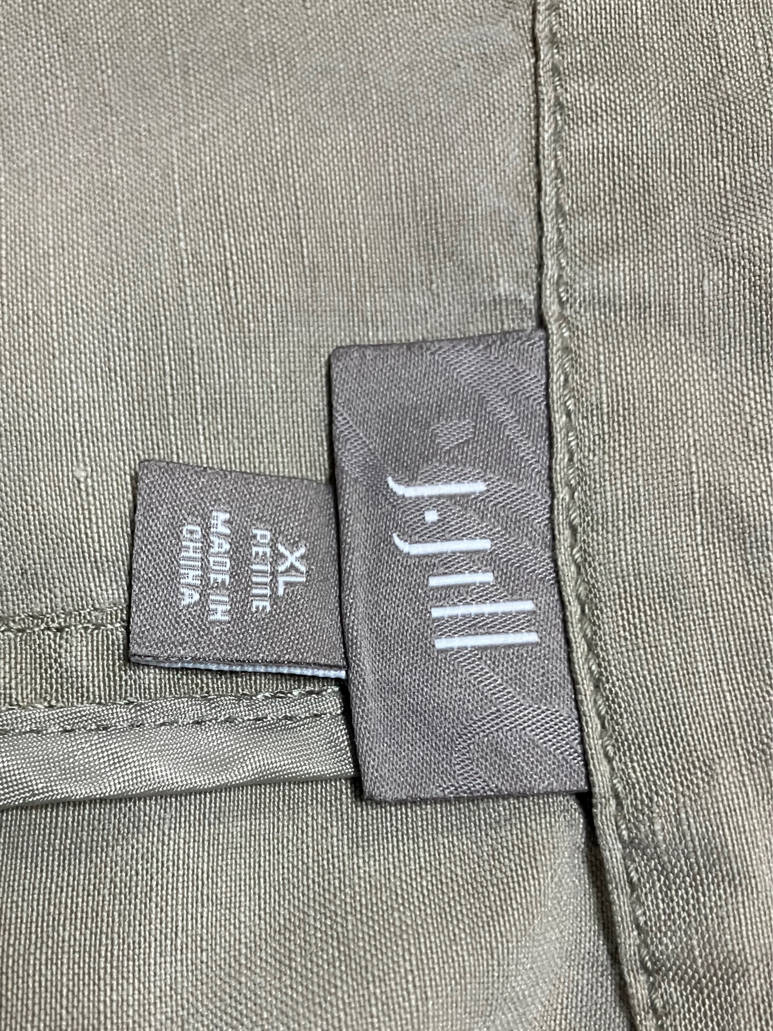 J.Jill Beige Linen-Silk Lightweight Blazer XL Petite Natural Fiber