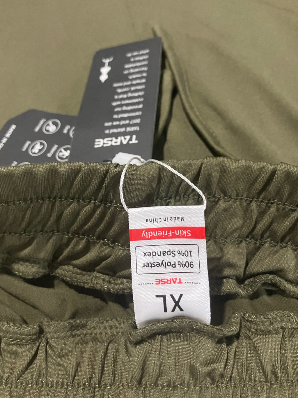 TARSE Women's Jogger Pants XL Olive Green - 90% Polyester 10% Spandex