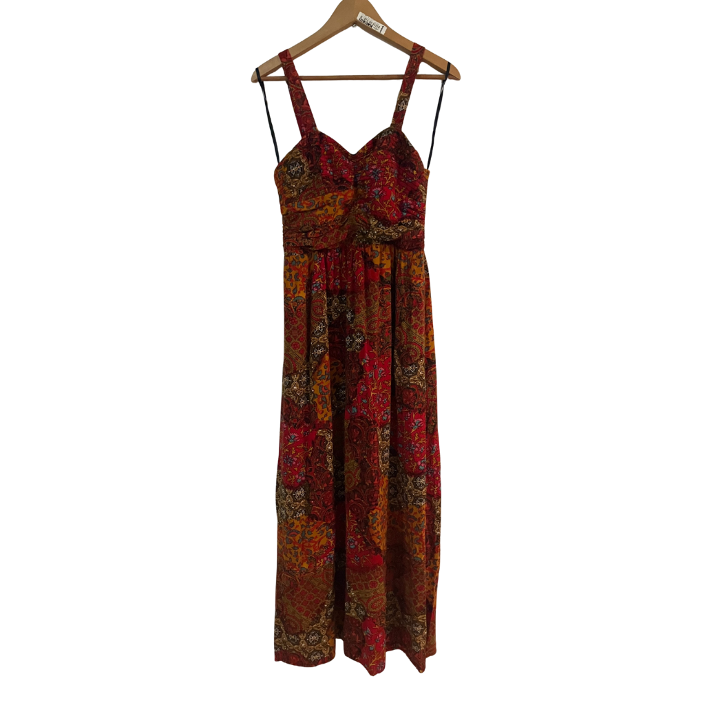 American Rag Cie Boho Maxi Dress Size L – Tandoori Spices Print