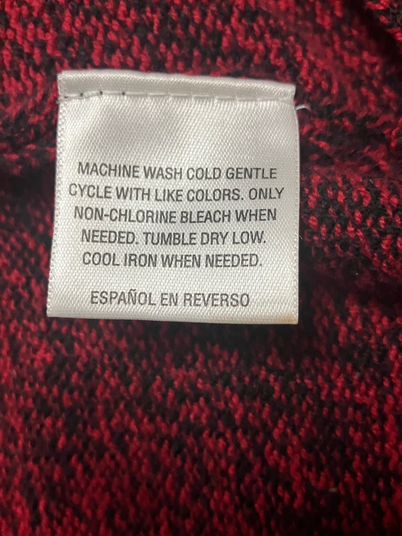 Style & Co Red Black Marled Knit Sweater Tunic Size L Long Sleeve Women