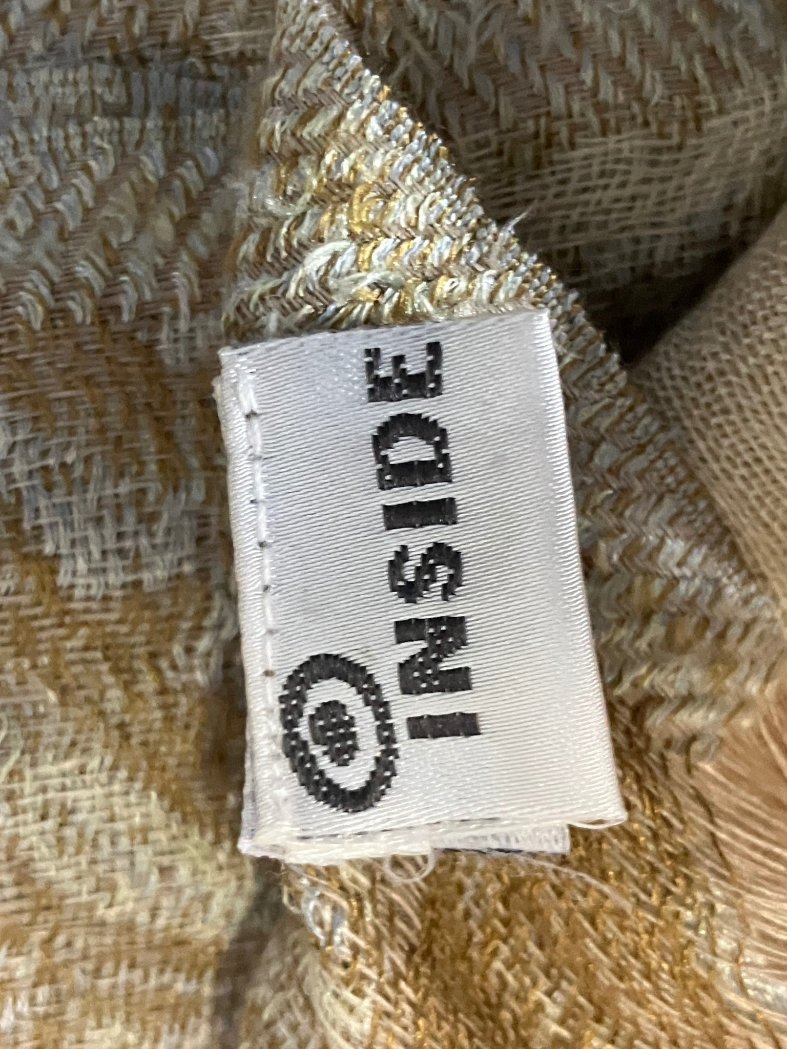 INSIDE Linen Blend Jacquard Scarf with Fringe – Made in India