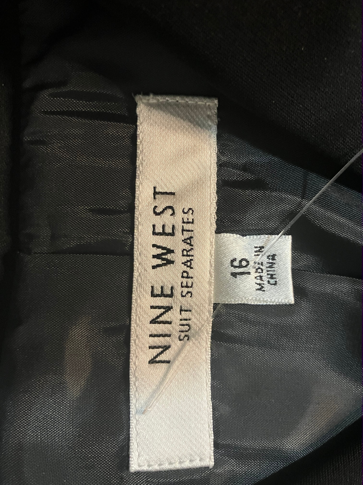 Nine West Black Ruffle Front Blazer – Women's Size 16 – Classic Tailored Jacket