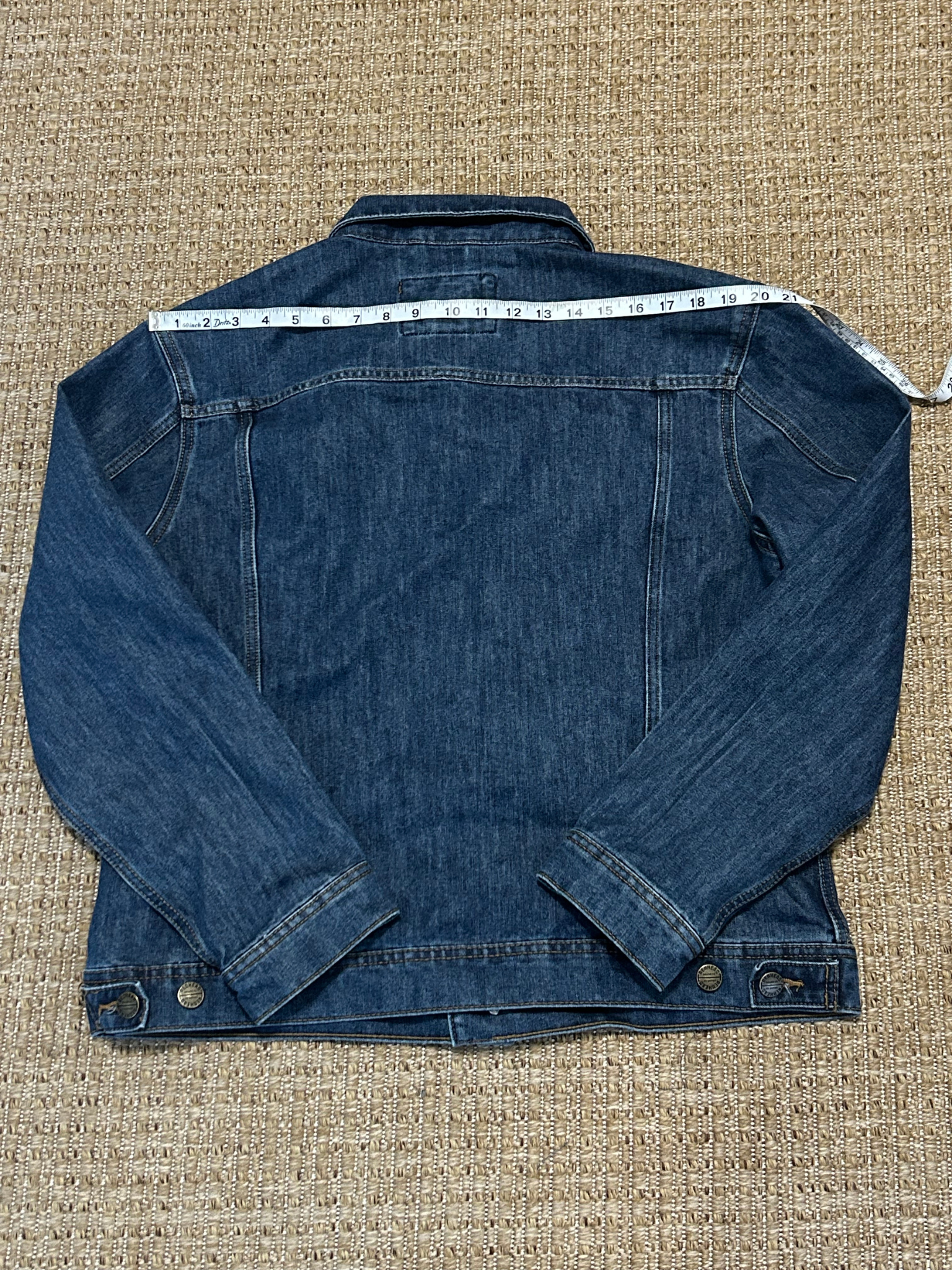 Red Head — Trucker Jacket | Dark indigo, antique brass, built to outlast · Sz L