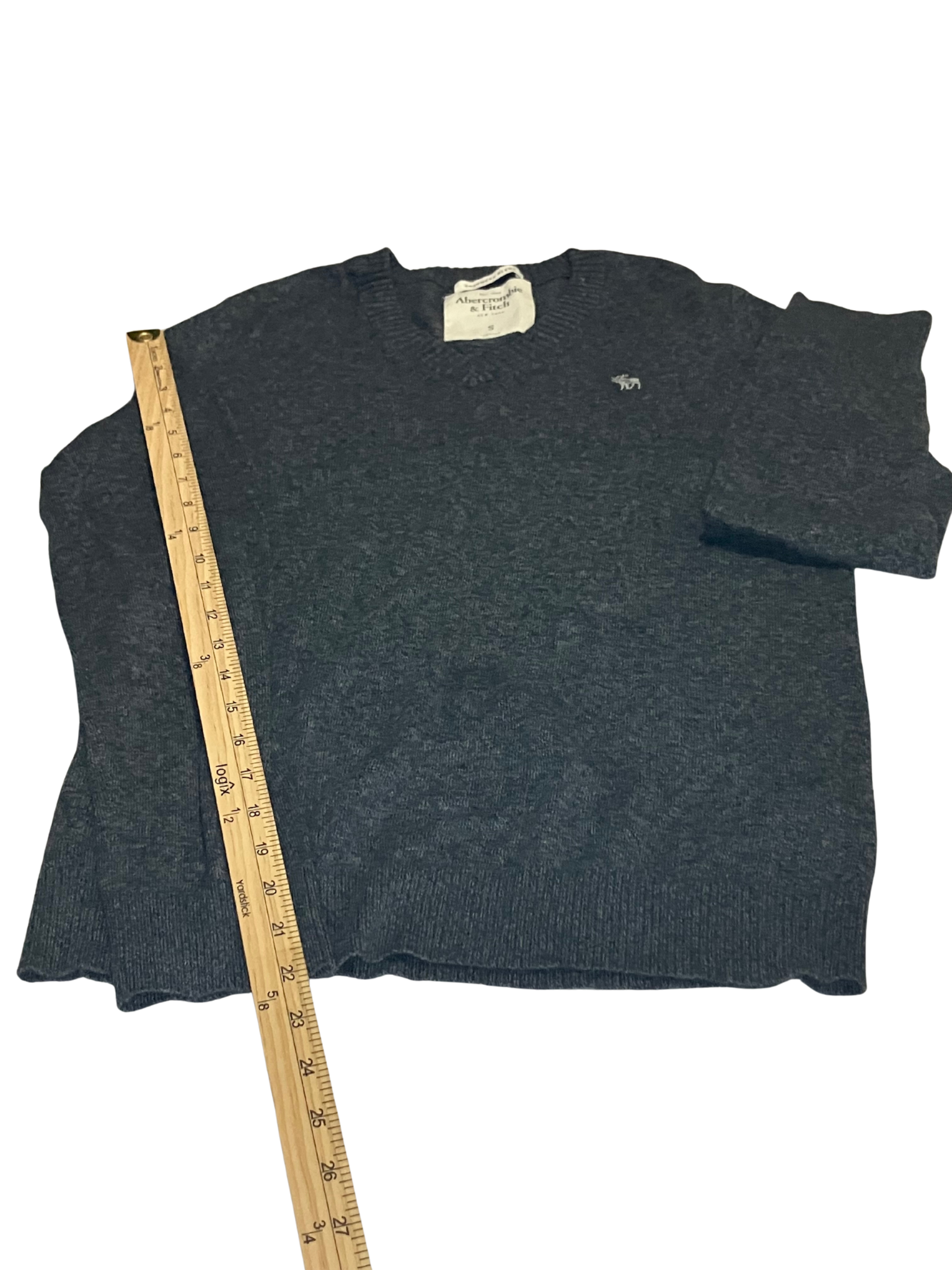 Abercrombie & Fitch Charcoal Gray Cashmere Blend Sweater Size S