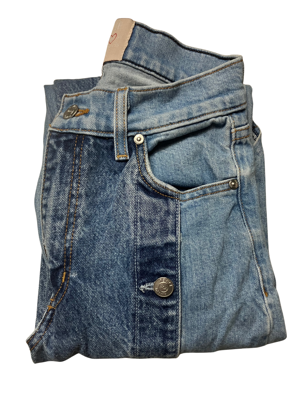 Revice Denim High-Rise Skinny Jeans w/ Button Detail - Made in USA