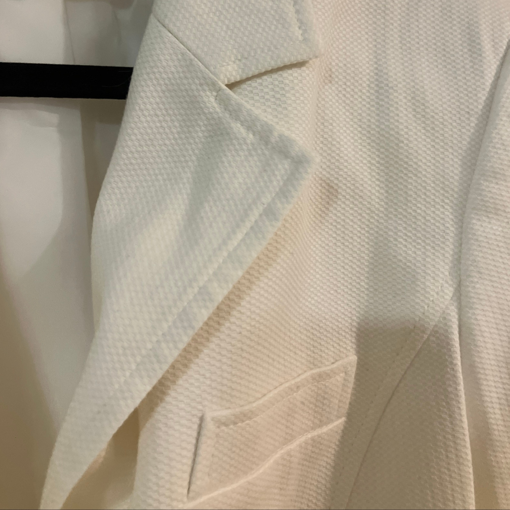 Roth LeCover Cream Blazer Size 12 - Striped Bow Detail California