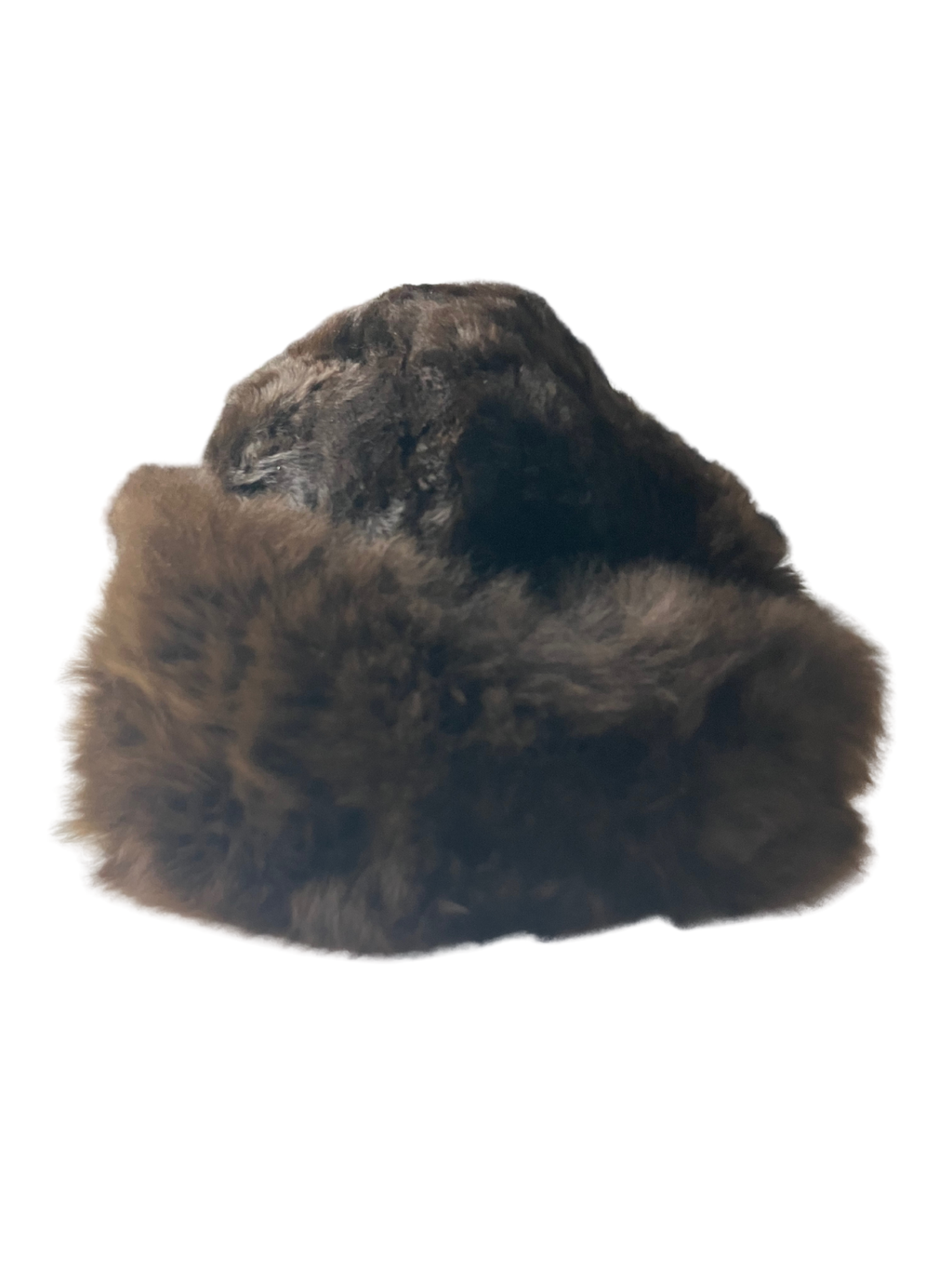 Baby Alpaca Fur Hat Brown Russian Style Winter Luxury Made in Peru
