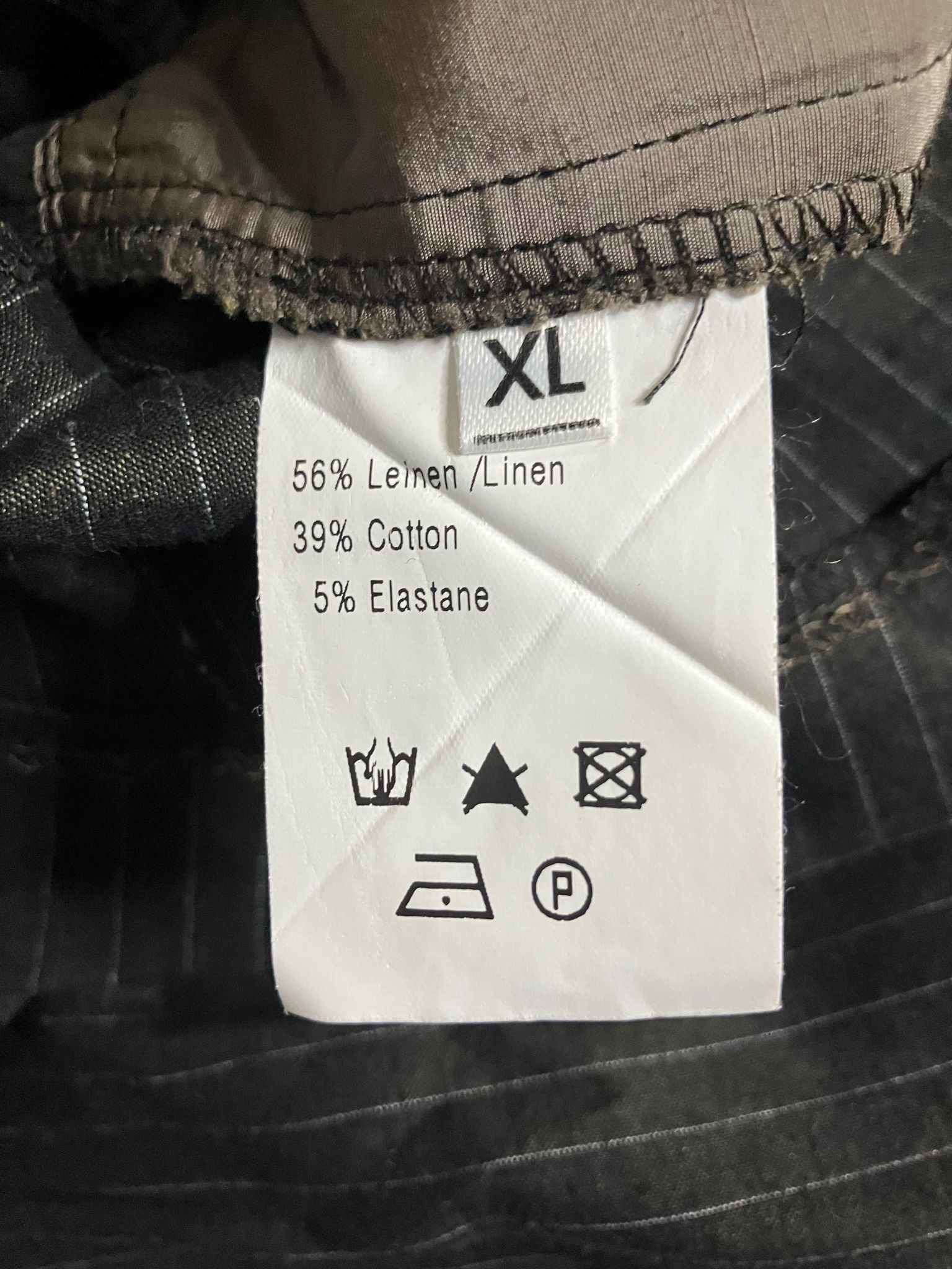 HEIDE OST Pinstripe Stretch Linen Blazer Size XL Made in Germany