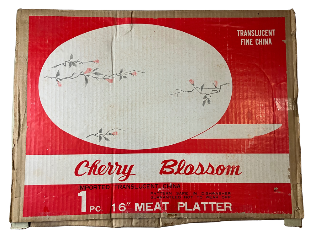 Cherry Blossom Fine China Oval Meat Platter 1067 Japan Vintage 16 Inch