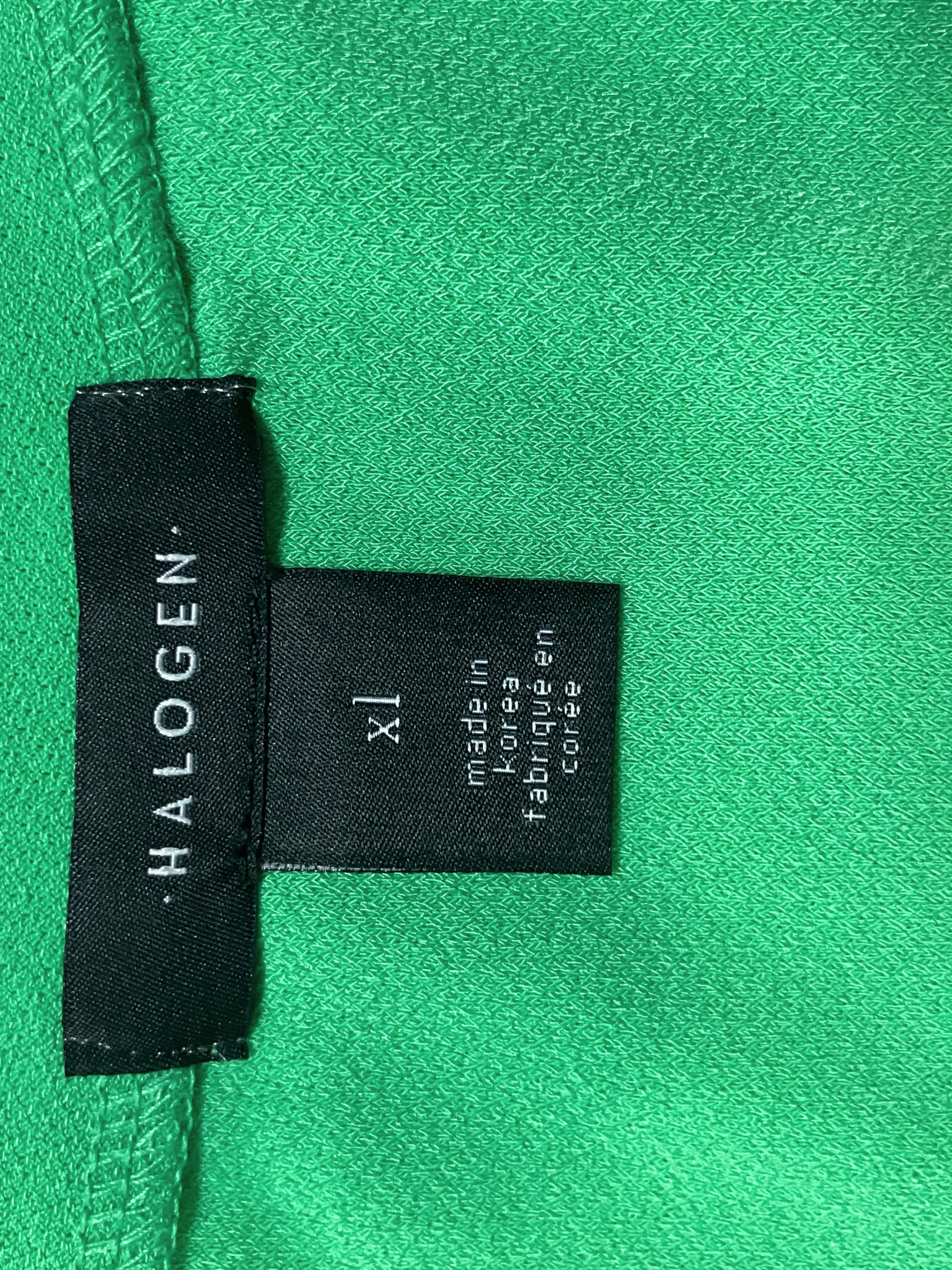 Halogen Peplum Top XL Kelly Green V-Neck Sleeveless Asymmetric NWT