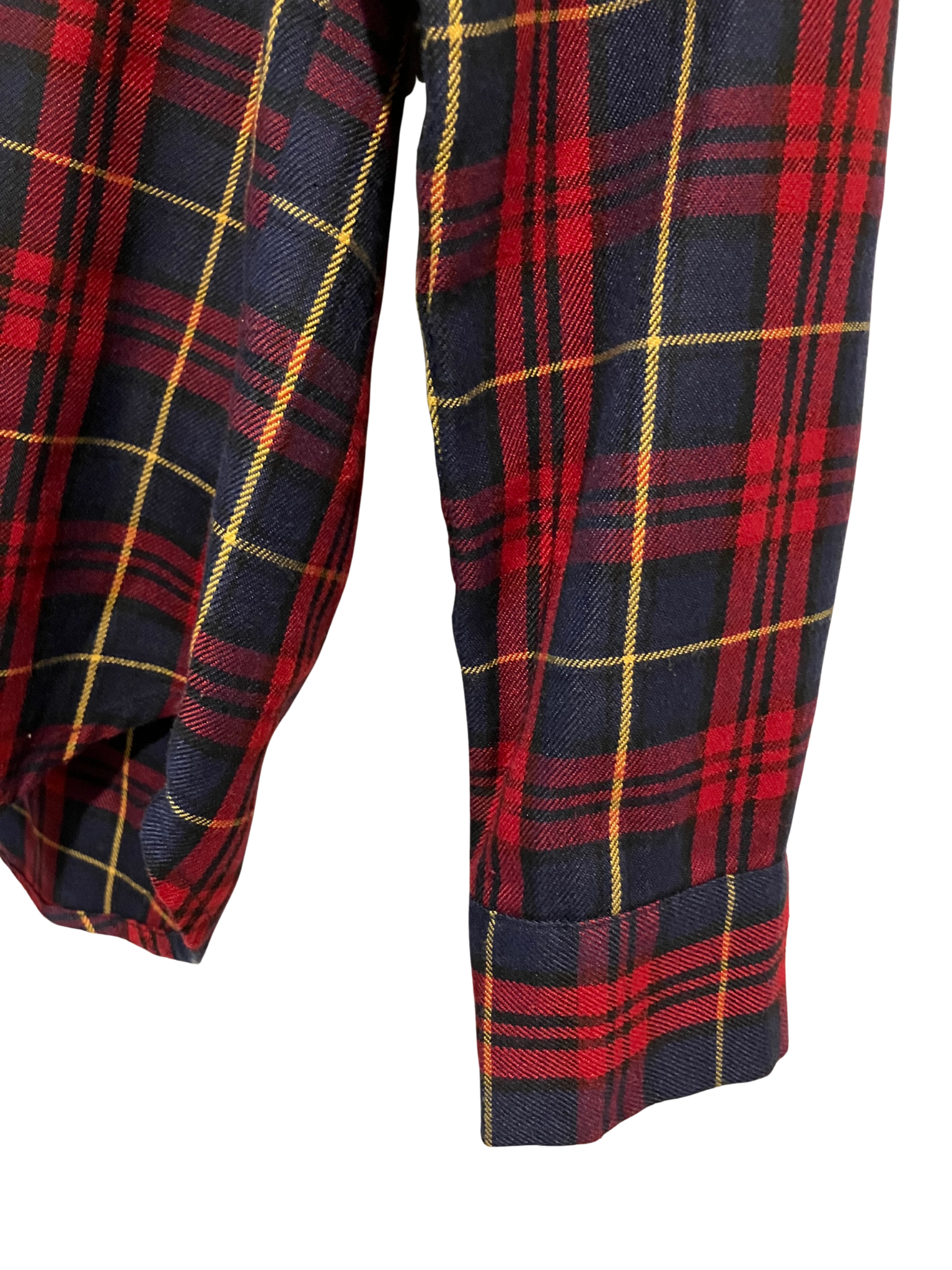 Haute Rogue Embroidered Floral Plaid Button-Up Shirt Size M