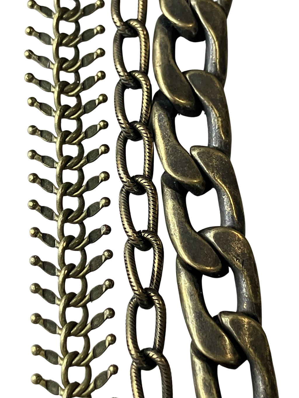 David Aubrey Multi-Layer Statement Necklace Antique Gold Bronze Chains