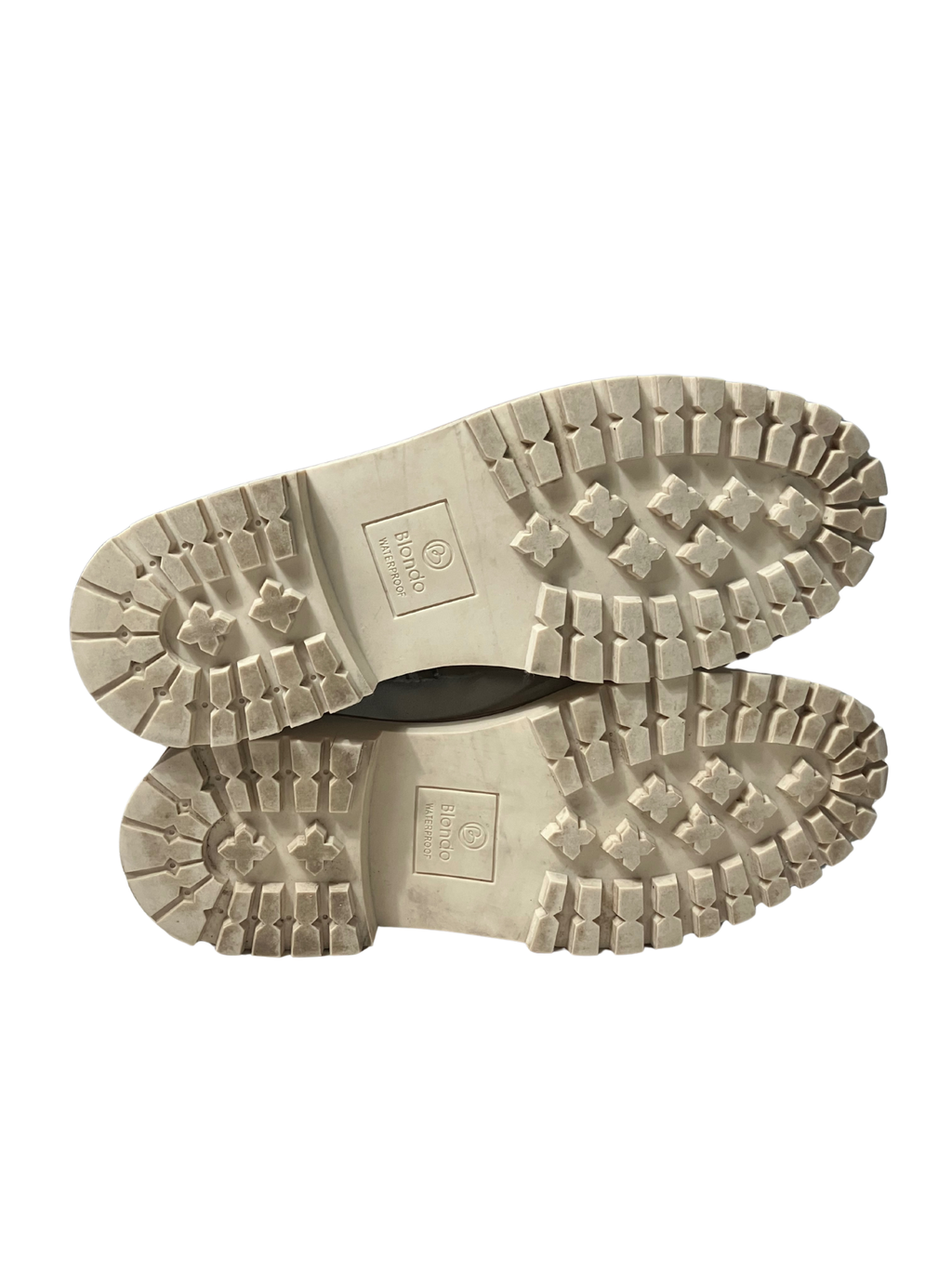 Blondo Natasia Waterproof Ankle Boots Beige Leather Shearling Lined