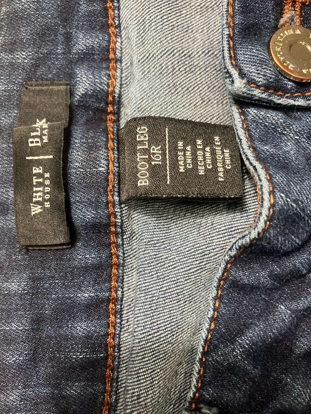 White House Black Market Dark Wash Bootcut Jeans - Mid Rise Stretch