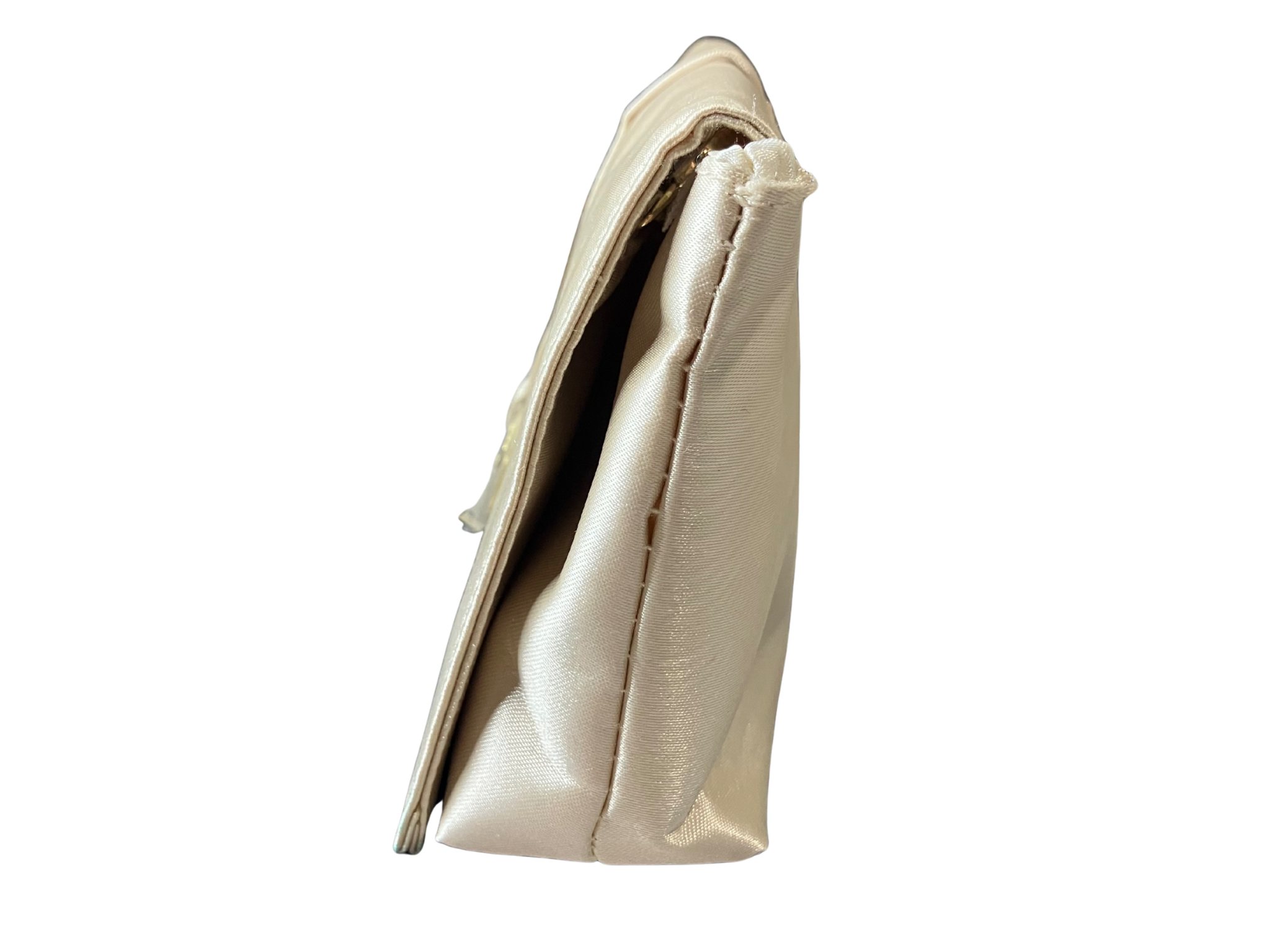 Emirates First Class x BVLGARI Amenity Kit – Cream Satin Cosmetic Clutch