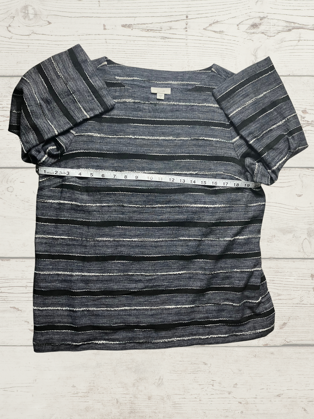 Purejill — Top | Heather stripe, dolman cut · Sz M