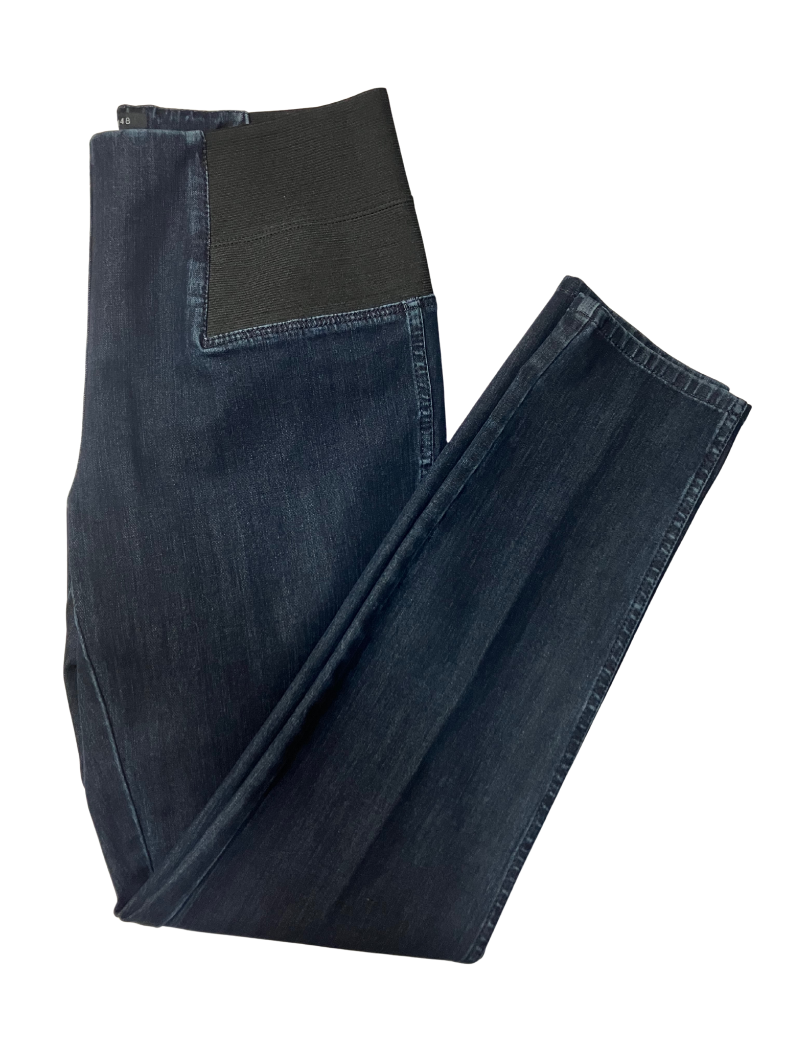 Lafayette 148 New York Pull-On Denim Leggings Dark Wash High-Rise Size S