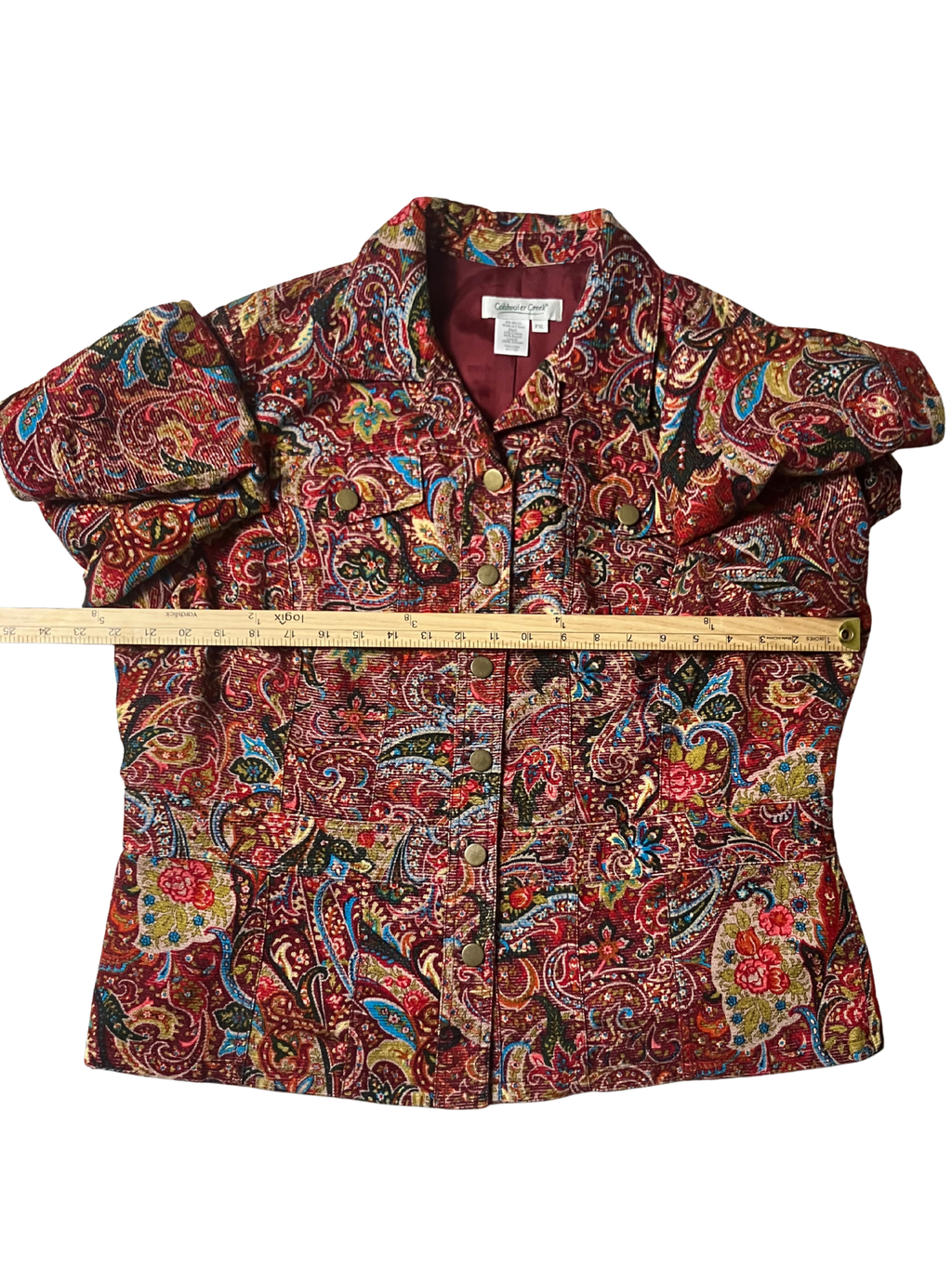 Coldwater Creek — Two-Piece Suit | Tapestry chenille paisley, made in the U.S.A. · Sz XL Petite