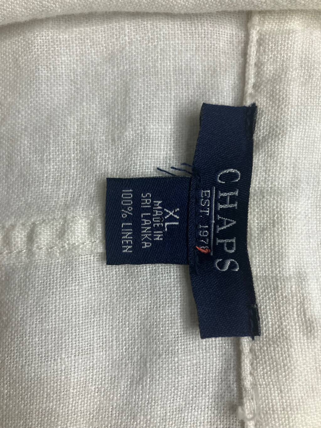 Women's White Zip-Front Utility Jacket – Linen Blend – Size XL