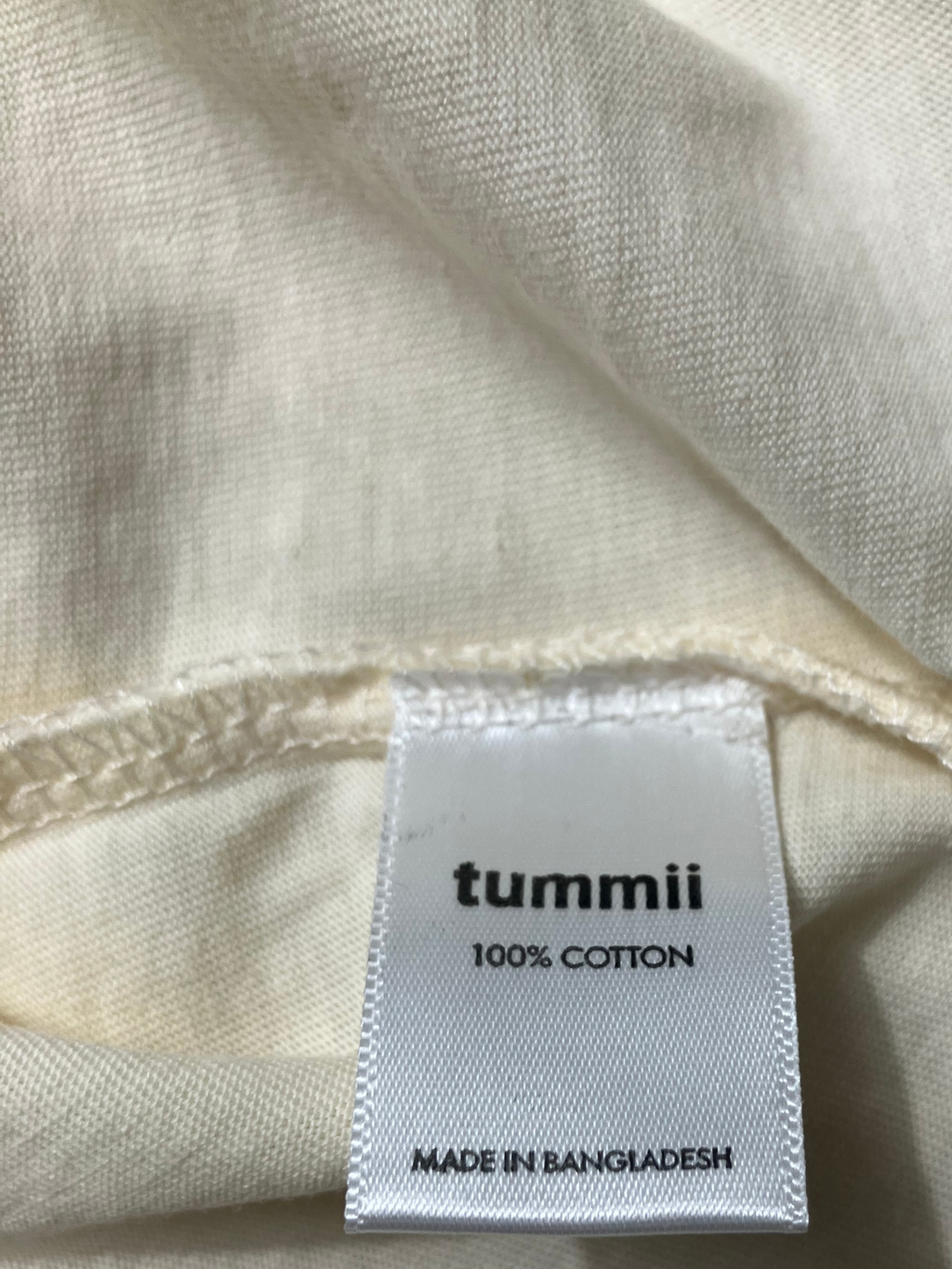Tummii — Graphic Tee | Cool Moms Club ringer collar in ivory cotton · Sz S