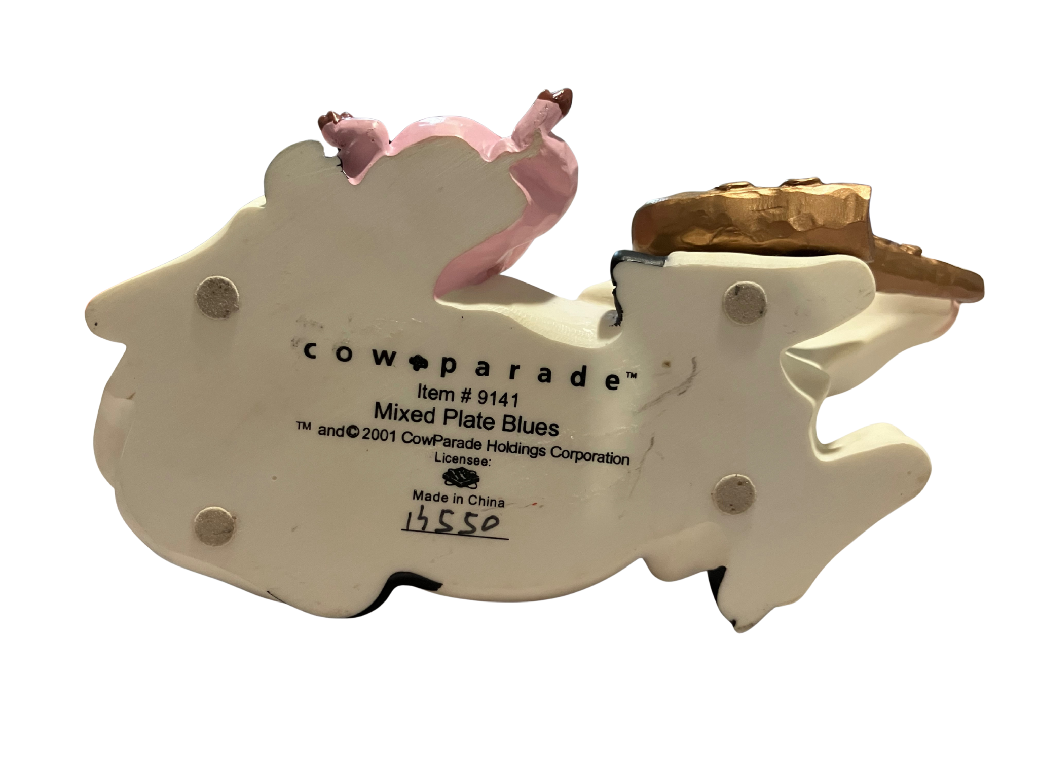 CowParade Mixed Plate Blues #9141 - 2001 Retired Collectible Figurine