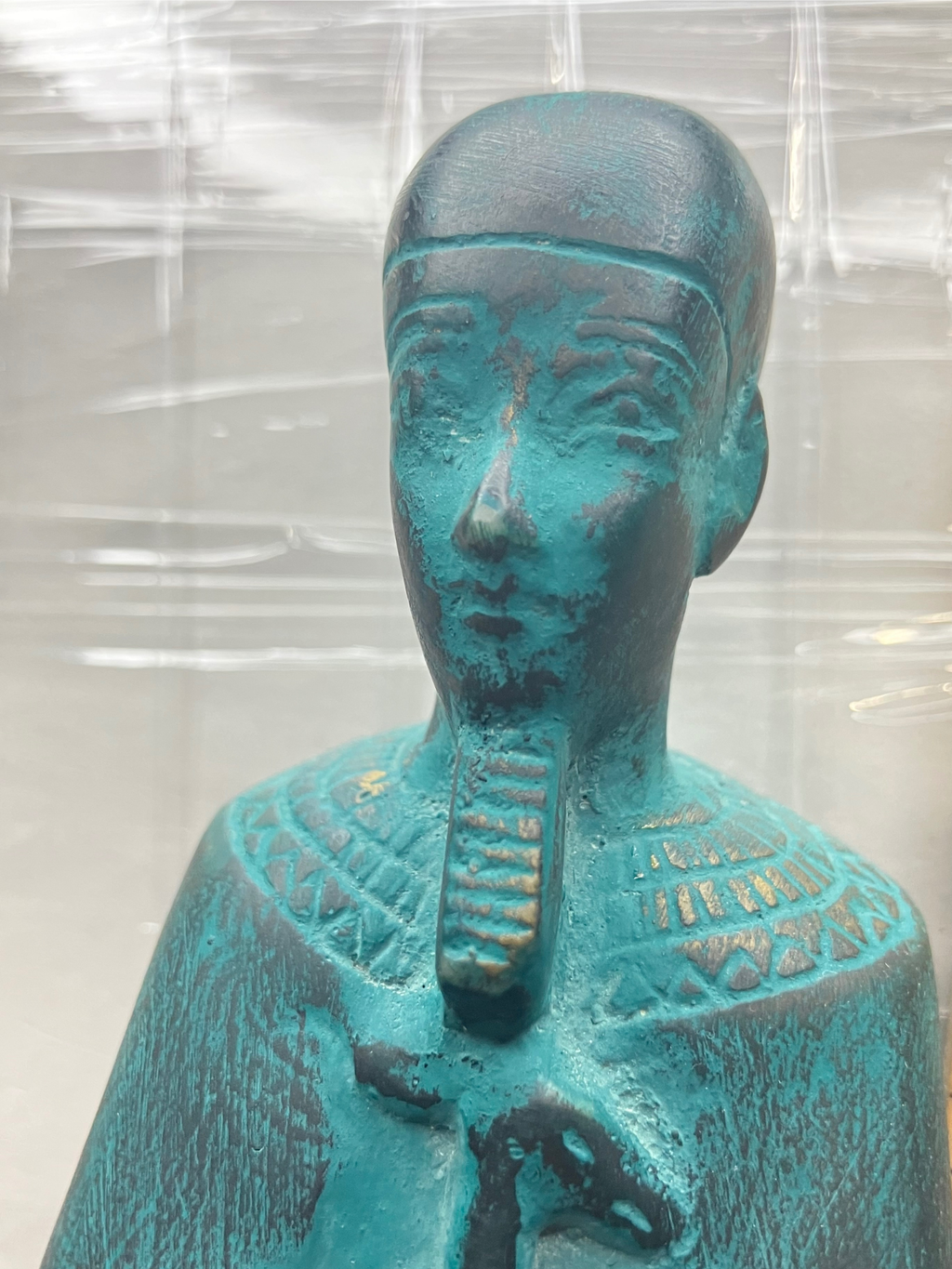 Egyptian Ushabti Shabti Figurine Turquoise Patina Ancient Style Decor