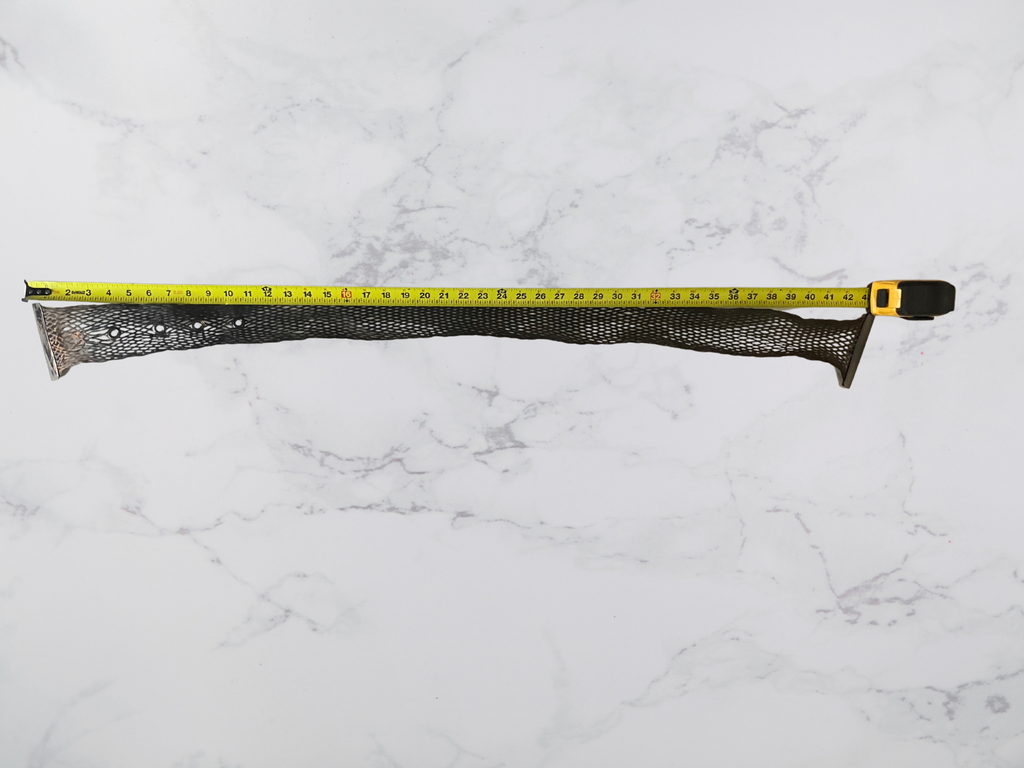 Sarah Cavender — Woven Metal Belt | Oxidized bronze mesh, signed wearable art · Sz 43