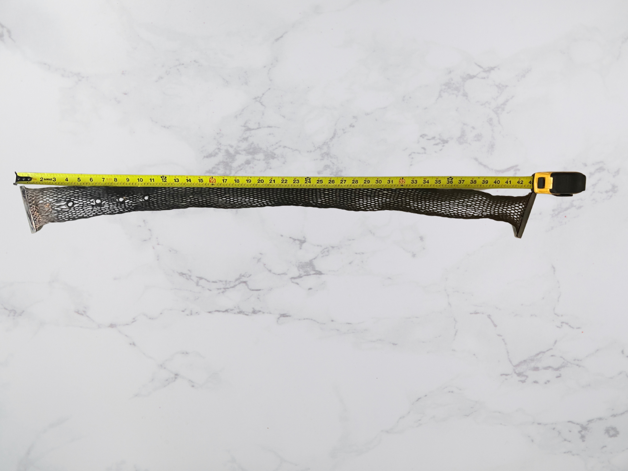 Sarah Cavender — Woven Metal Belt | Oxidized bronze mesh, signed wearable art · Sz 43