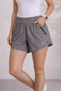 Lululemon — Athletica Shorts | Heathered gray, built-in liner, made to outlast the trend · Sz OS