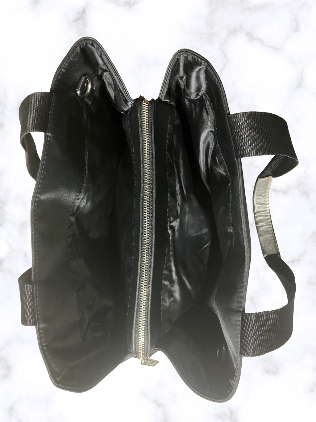 Versace Parfums — Zip Tote Bag | Silver-tone hardware, collectible provenance · Sz OS