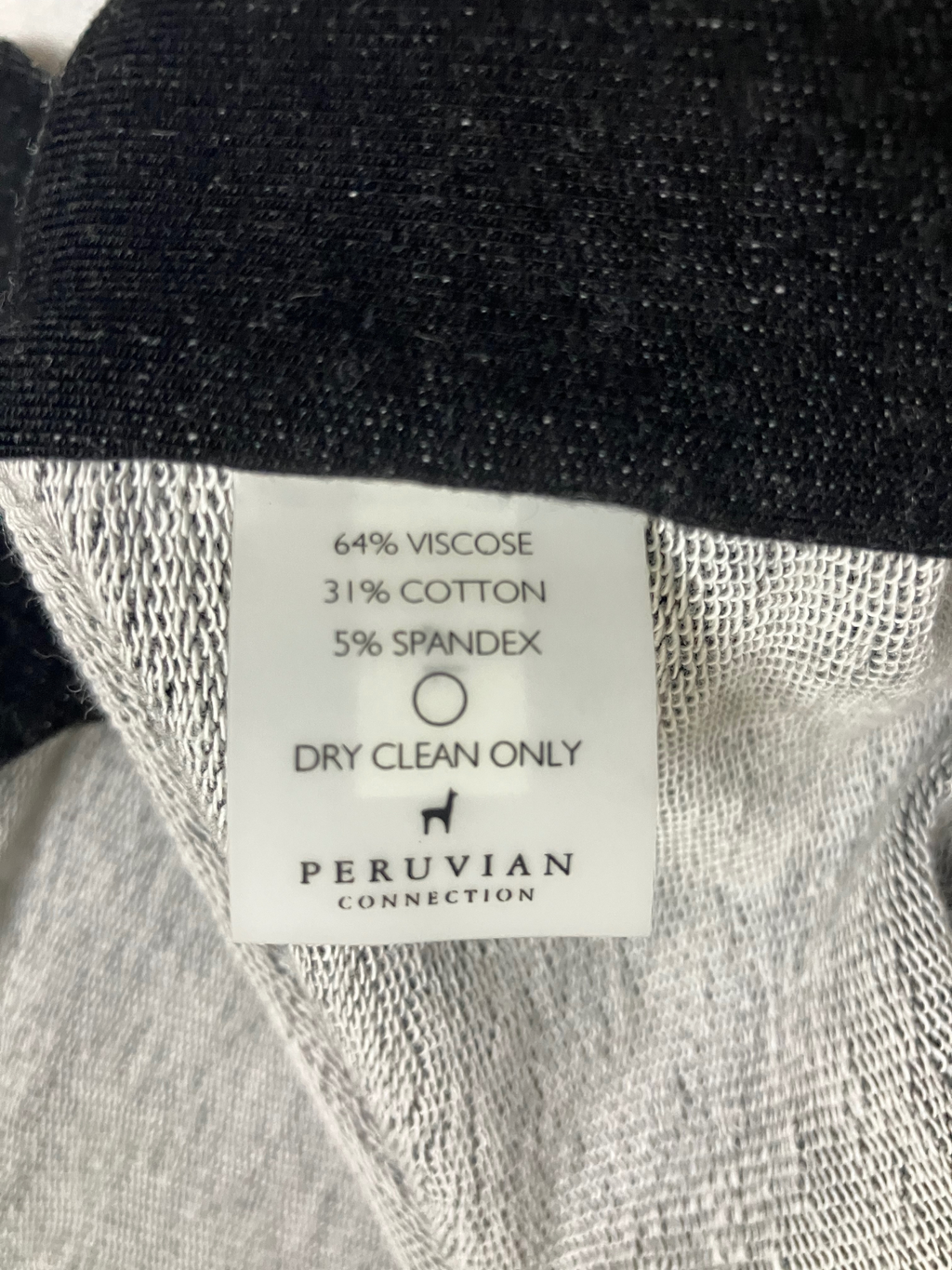 Peruvian Connection Black Open Front Cardigan Jacket Size XL