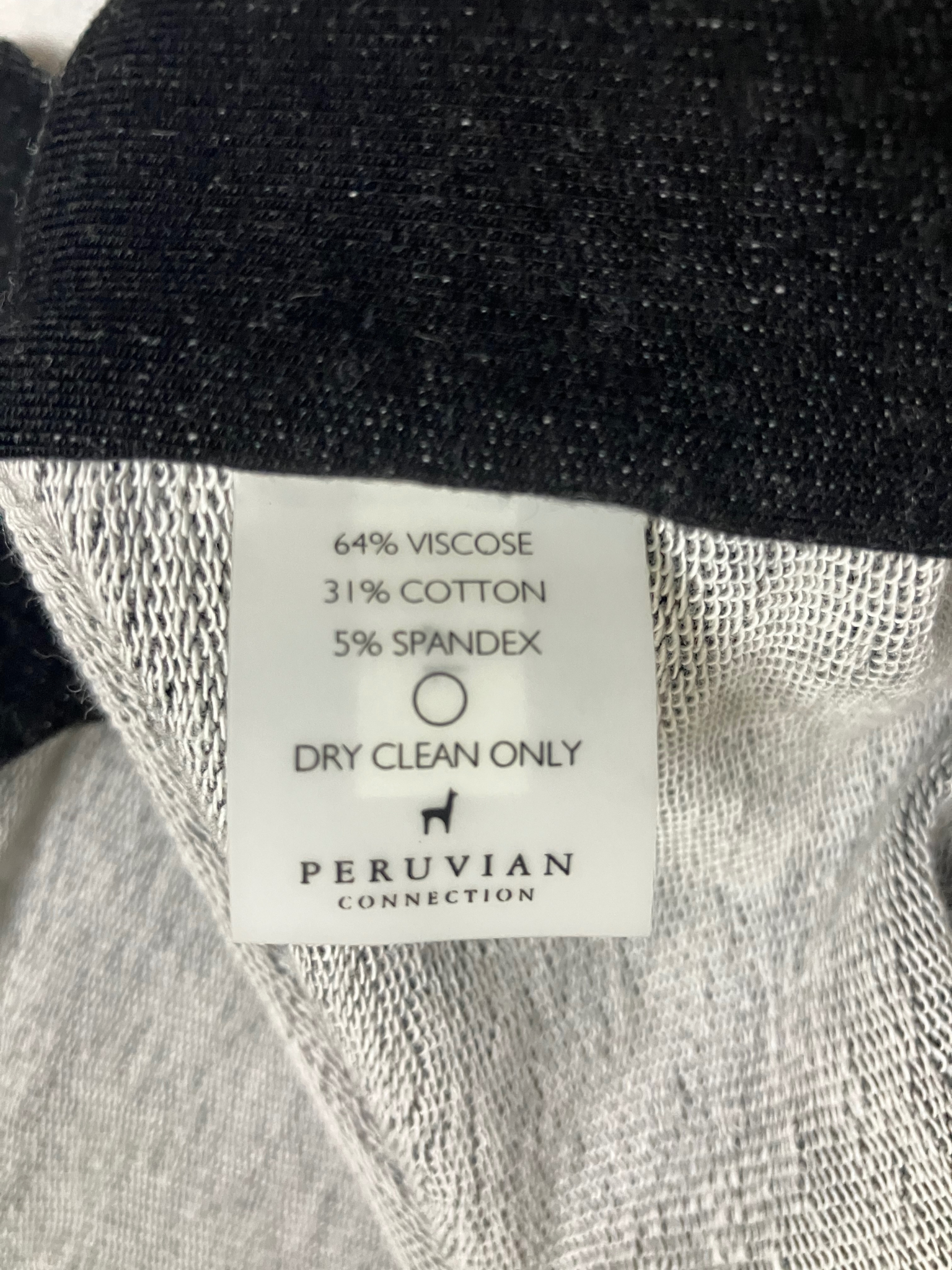 Peruvian Connection Black Open Front Cardigan Jacket Size XL