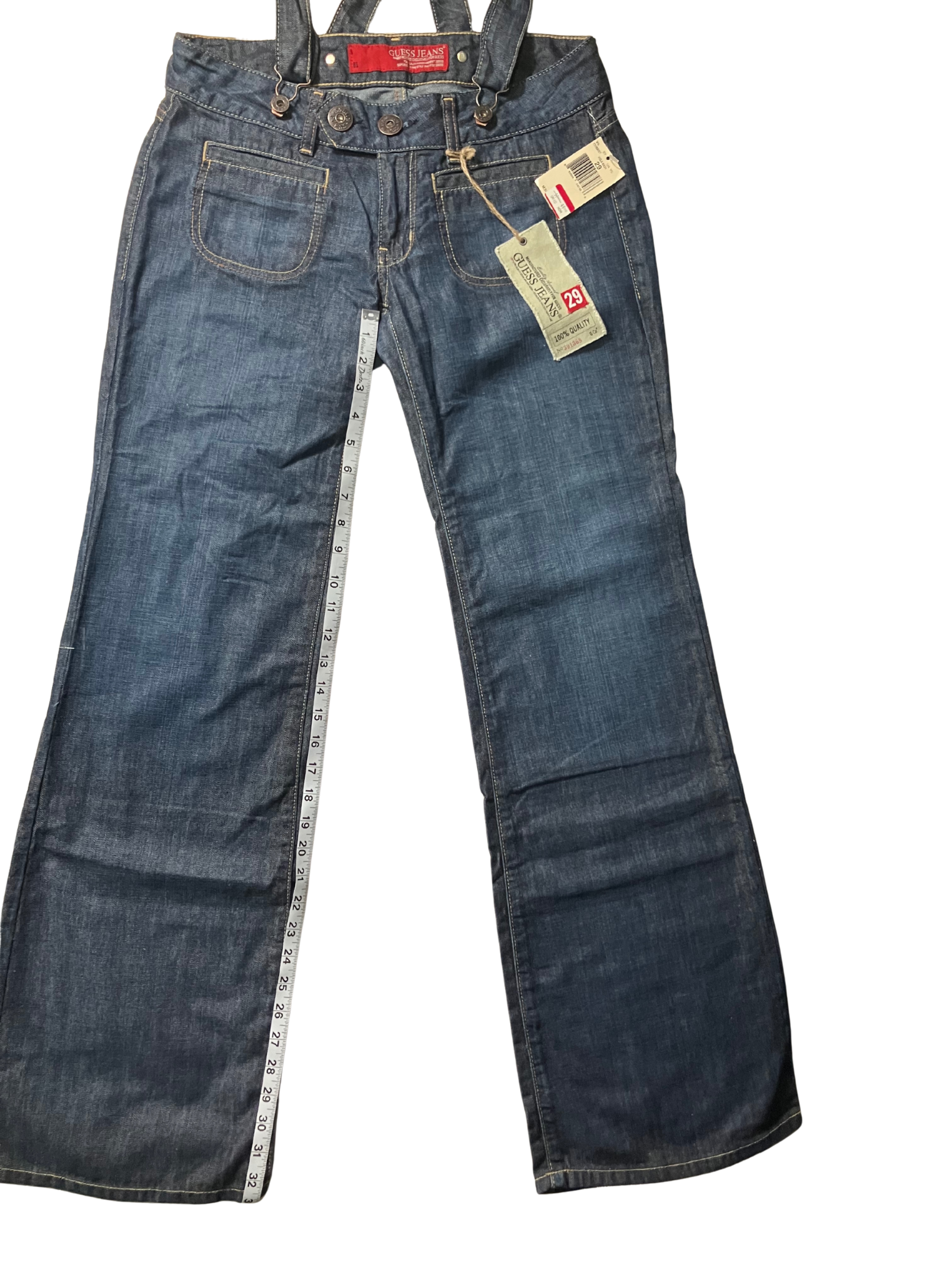 Guess Jeans — Denim Jeans | Limited edition 62, suspenders included · Sz 29