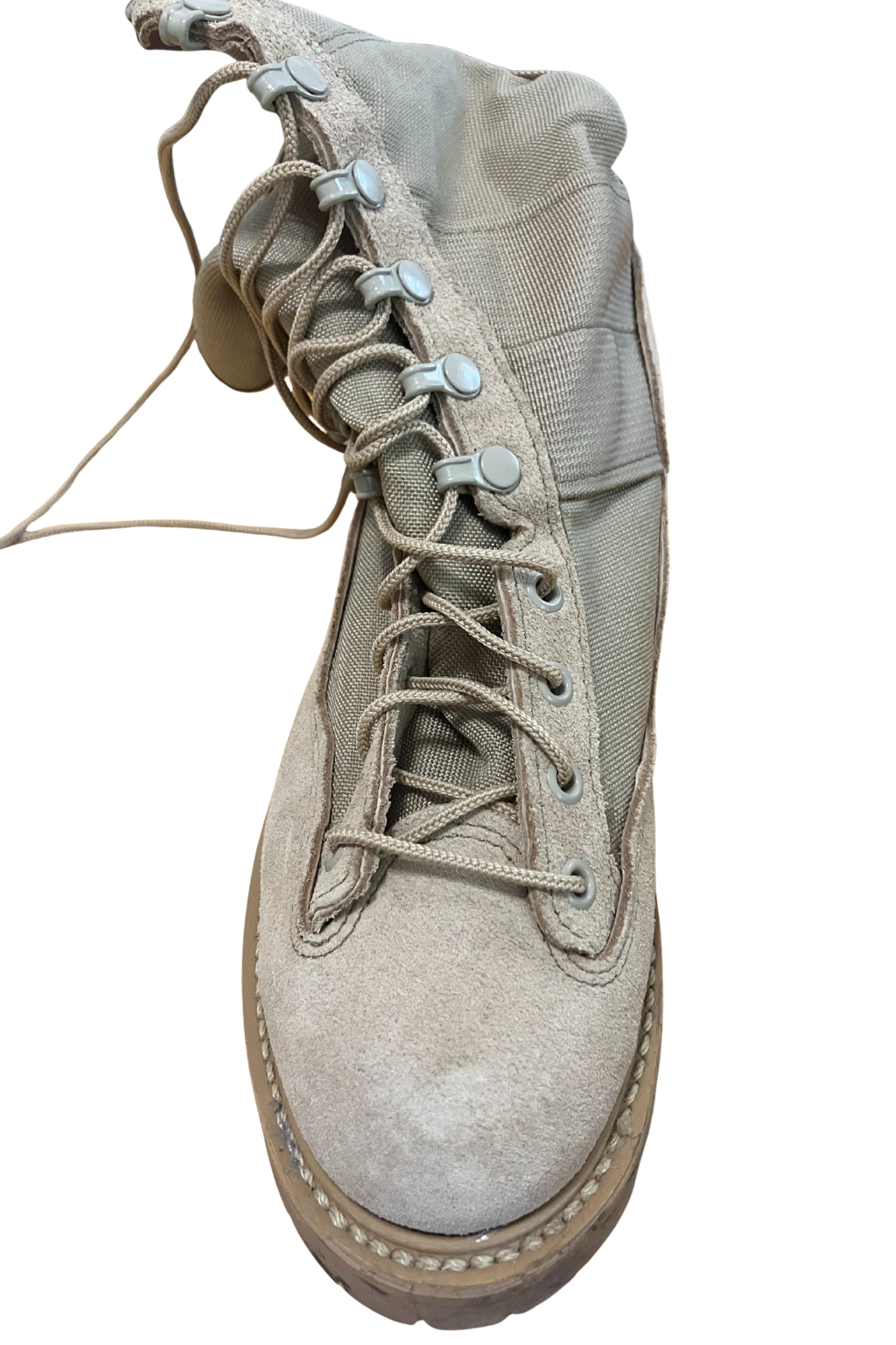 Corcoran 4380 Tan Suede Combat Boots 7M Leather Vibram Sole Made in USA