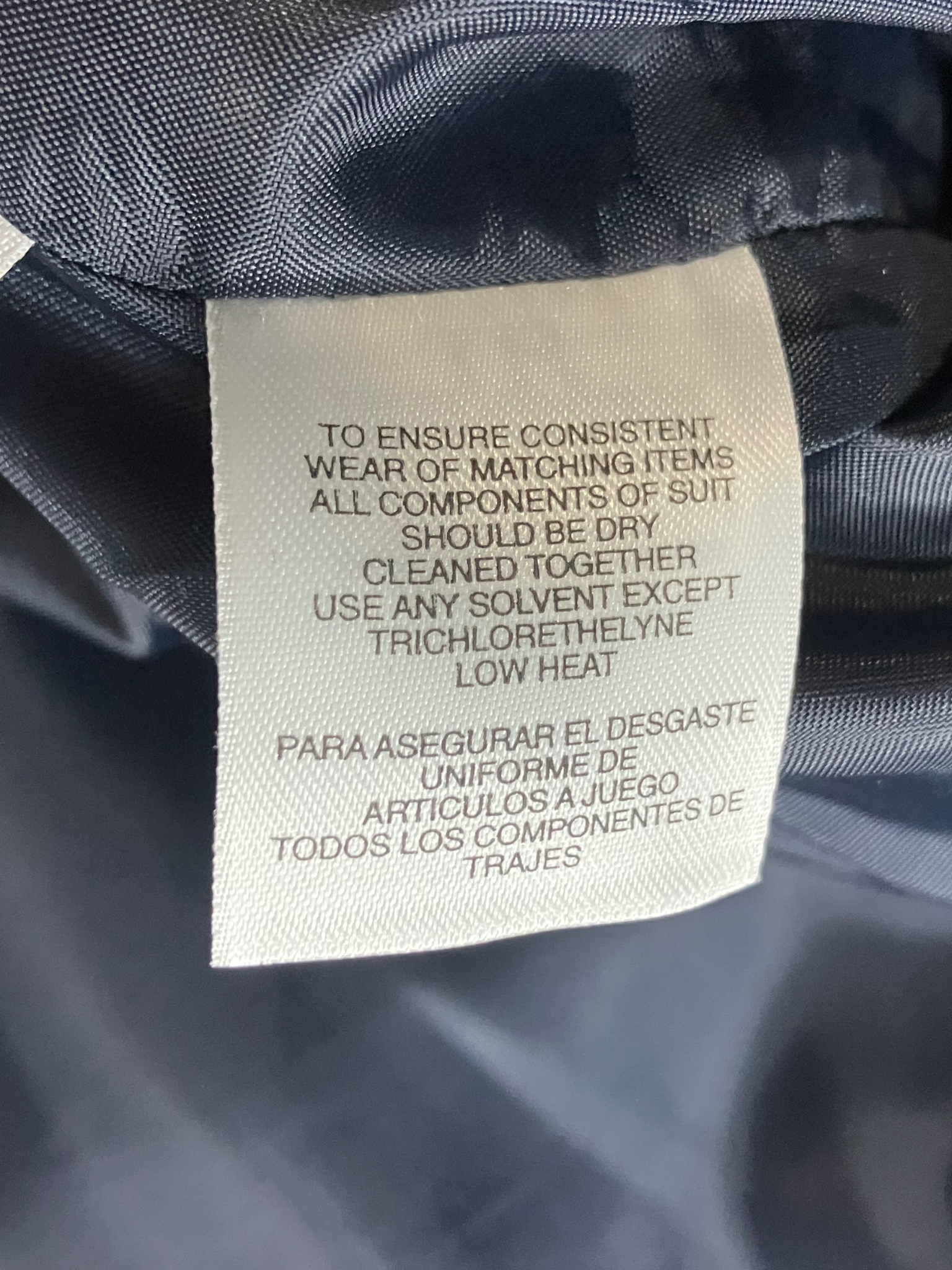 Jones New York Suit Navy Blue Jacquard Blazer 3/4 Sleeve Scoop Neck Size 10