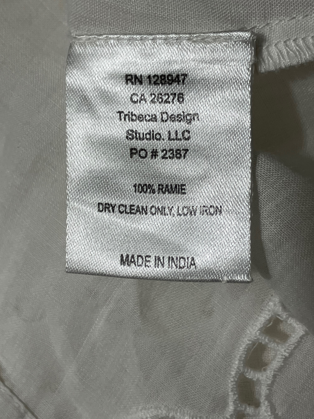 Nili Lotan White Ramie Lace Blouse - Pintuck Detail Size XS