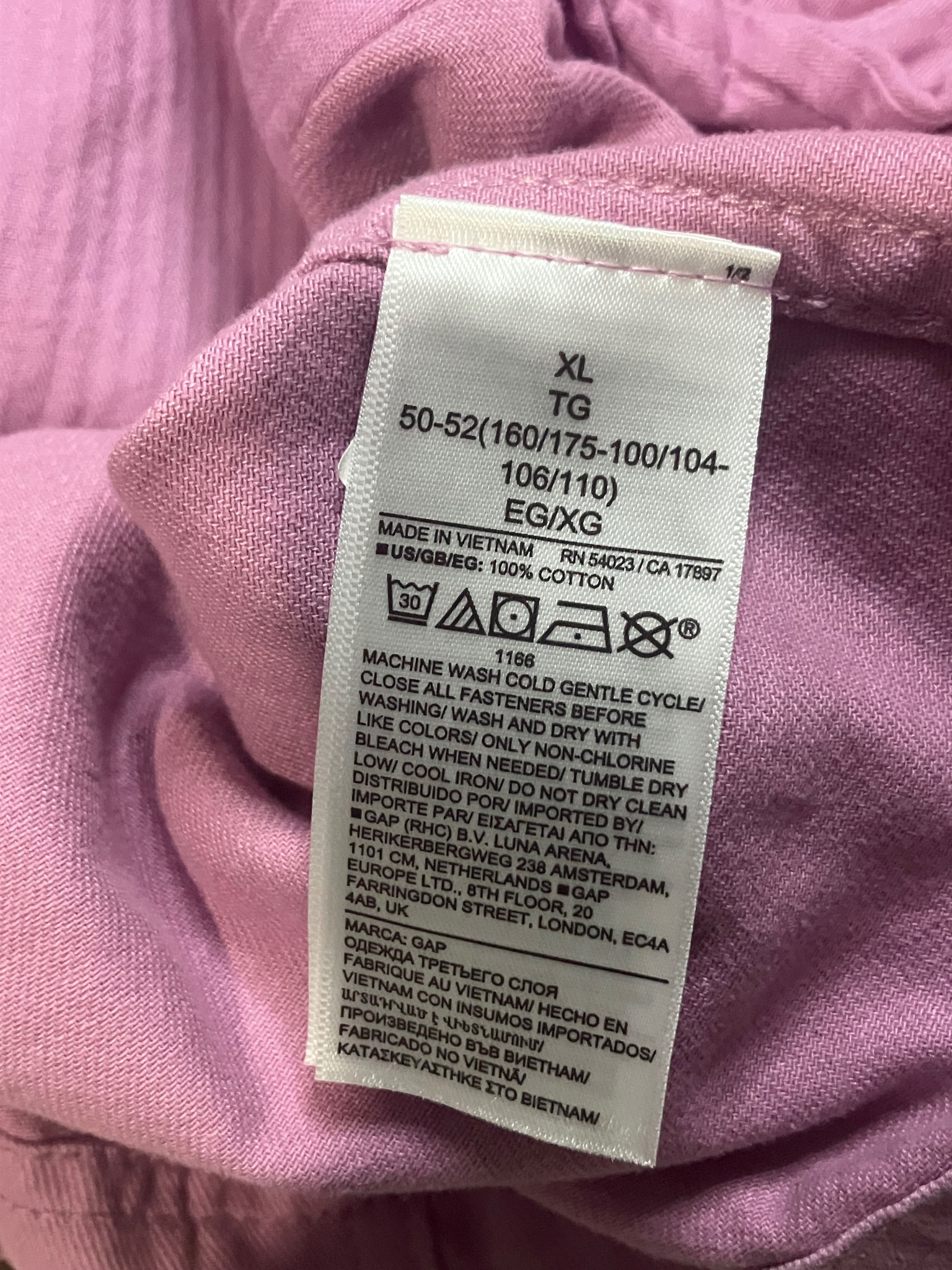 GAP Lilac Utility Jacket - Button Front Shirt Jacket with Pockets