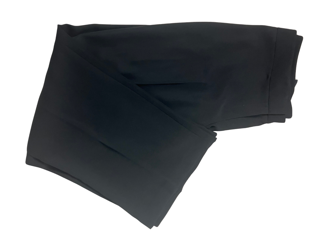 Nine West — Tailored Pants | Wide-leg, deep black, cuffed hem · Sz 16