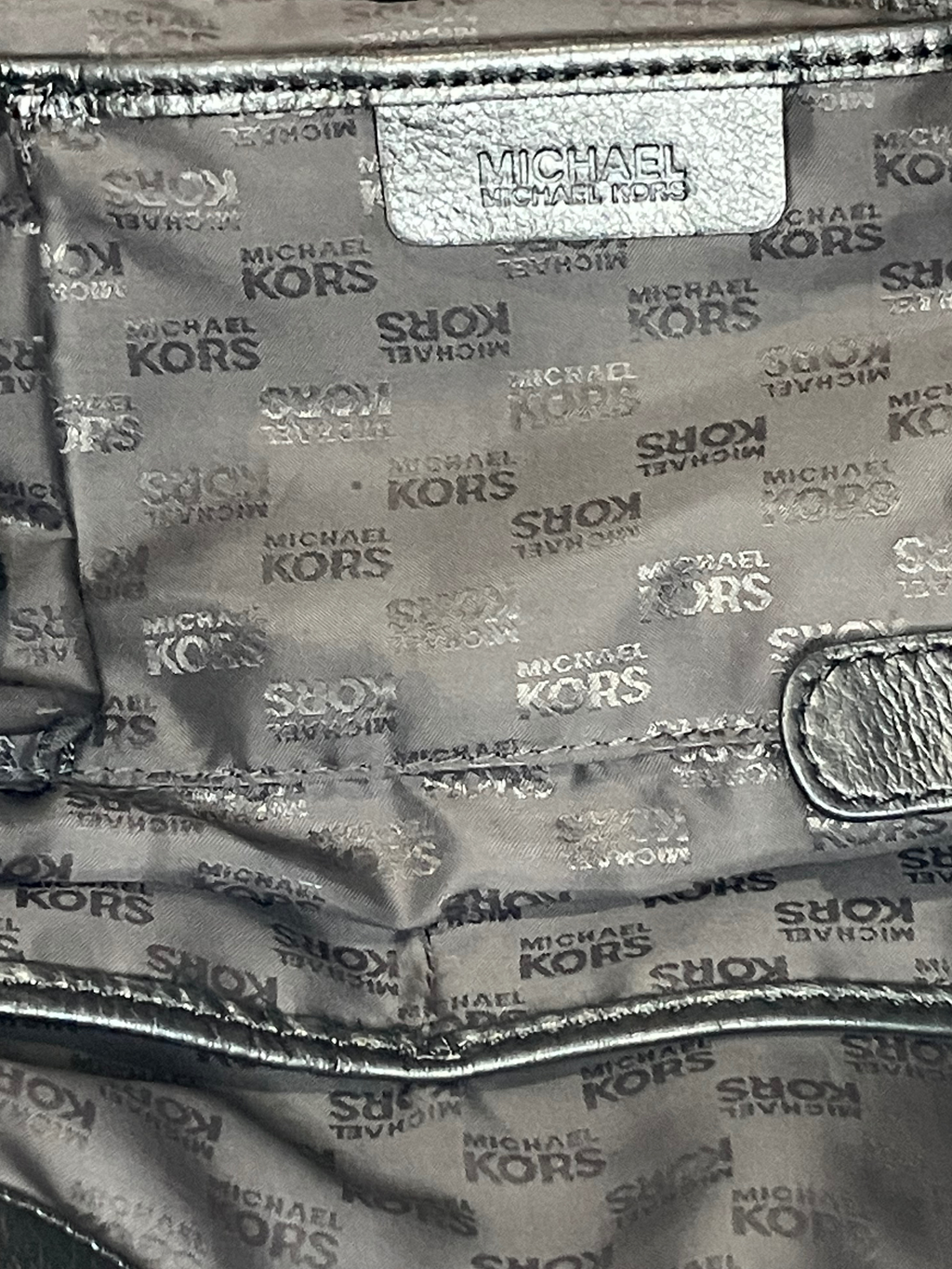 Michael Kors Black Pebbled Leather Studded Satchel - Large Tote Bag