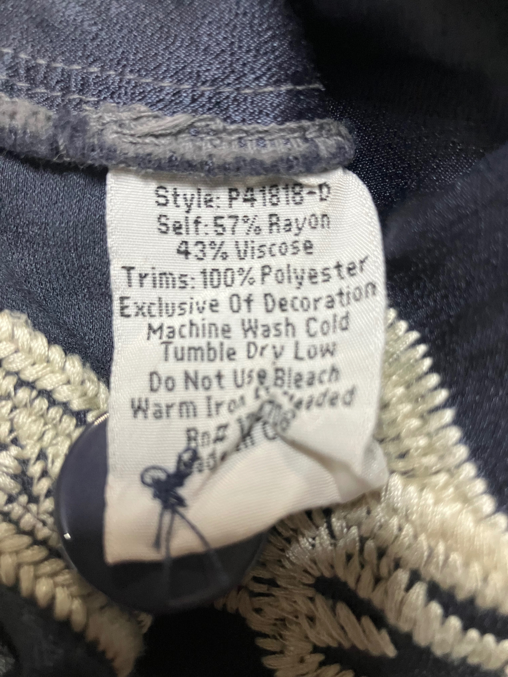 Johnny Was Navy Embroidered Kimono Jacket Size L Boho Chic Art to Wear