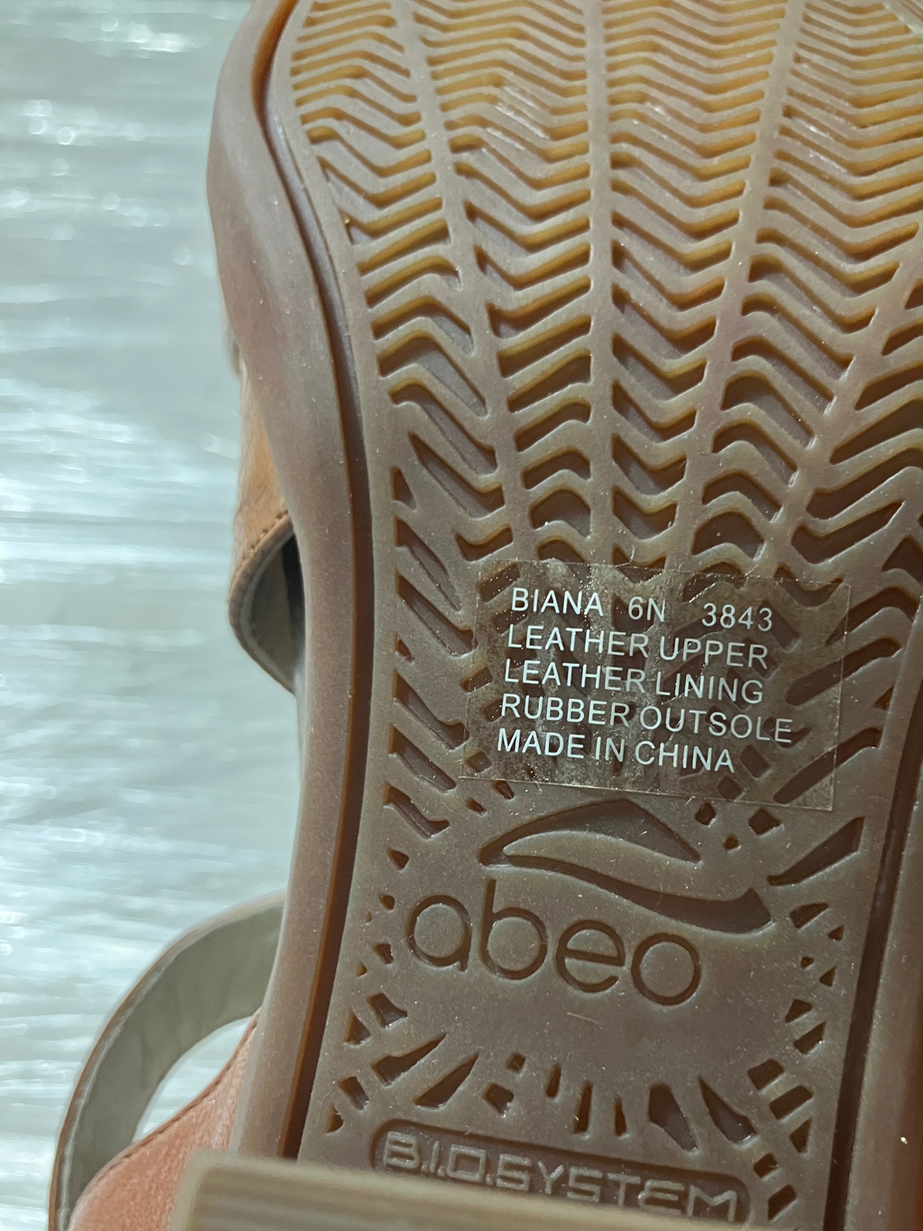 Abeo Biana Brown Leather Heeled Sandals - Size 6 Narrow