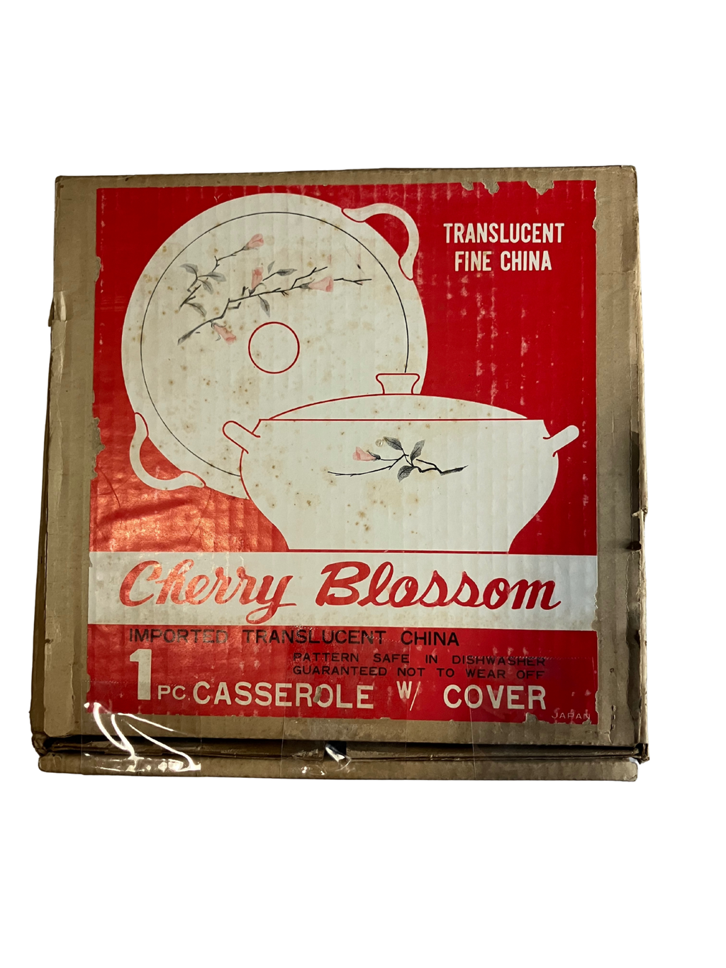 Cherry Blossom Fine China Covered Casserole 1067 Japan Vintage w/ Box