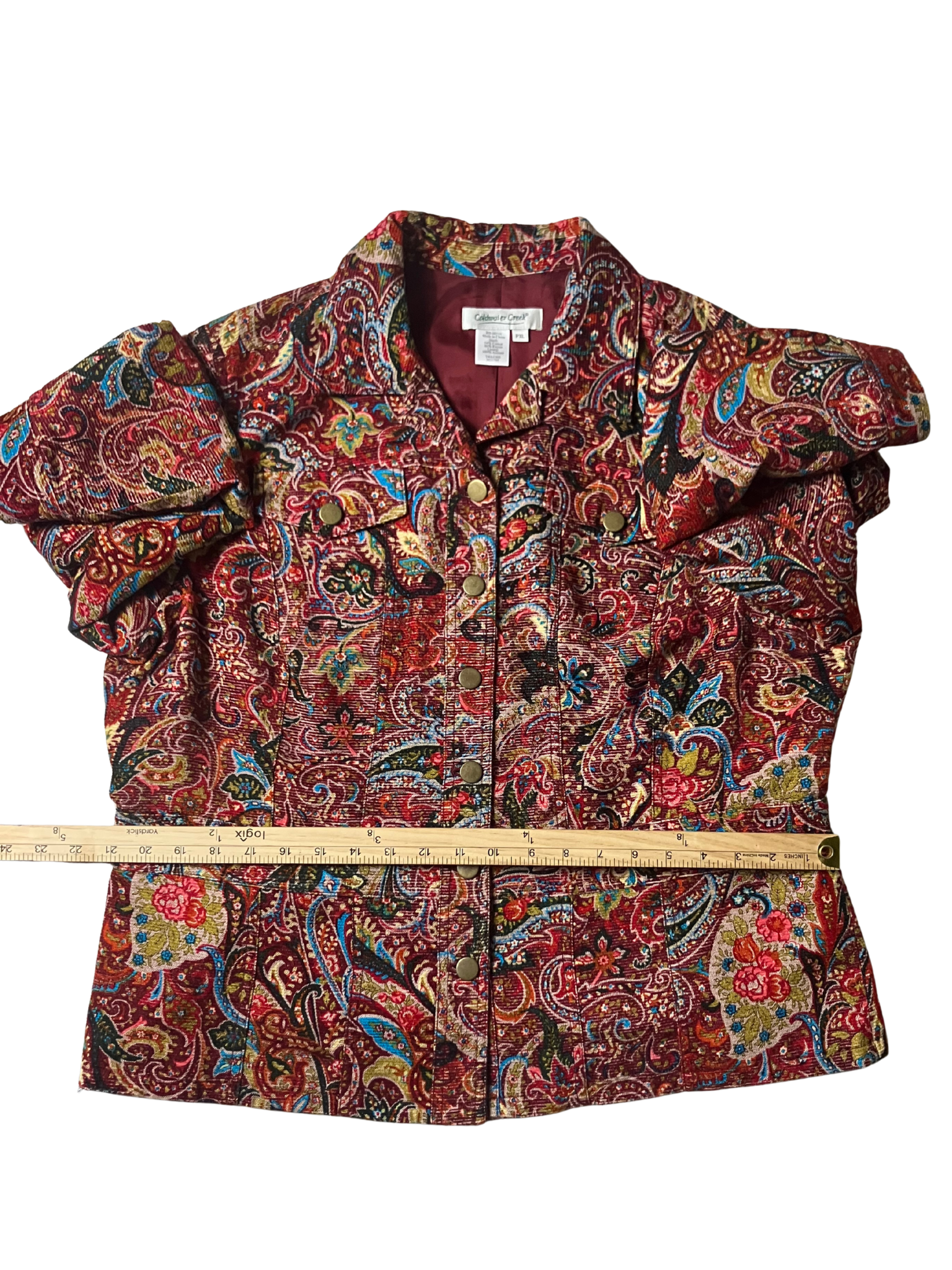 Coldwater Creek — Two-Piece Suit | Tapestry chenille paisley, made in the U.S.A. · Sz XL Petite