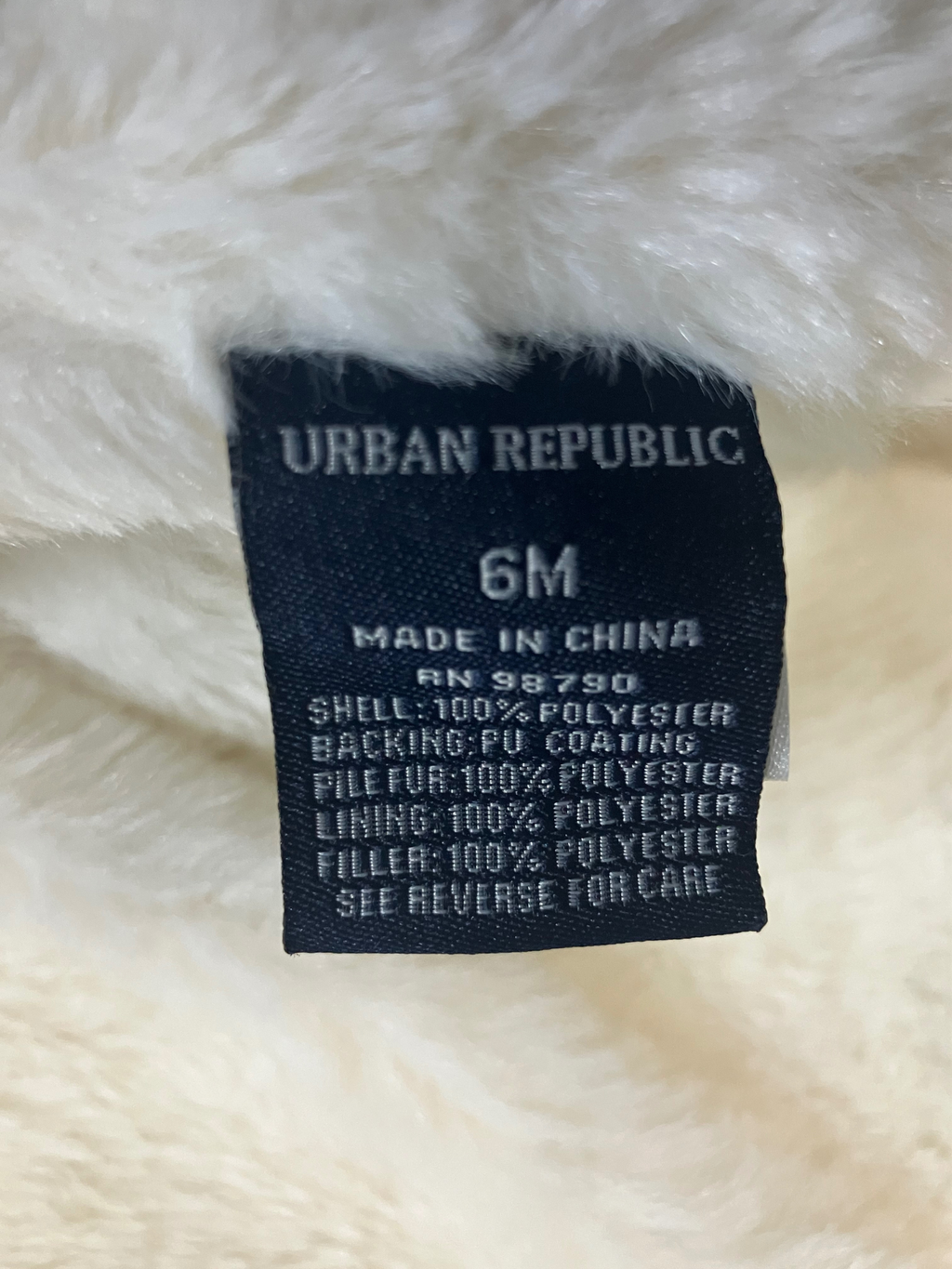 Urban Republic Baby Snowsuit 6M Navy Blue Sherpa Lined Puffer Bunting Hood